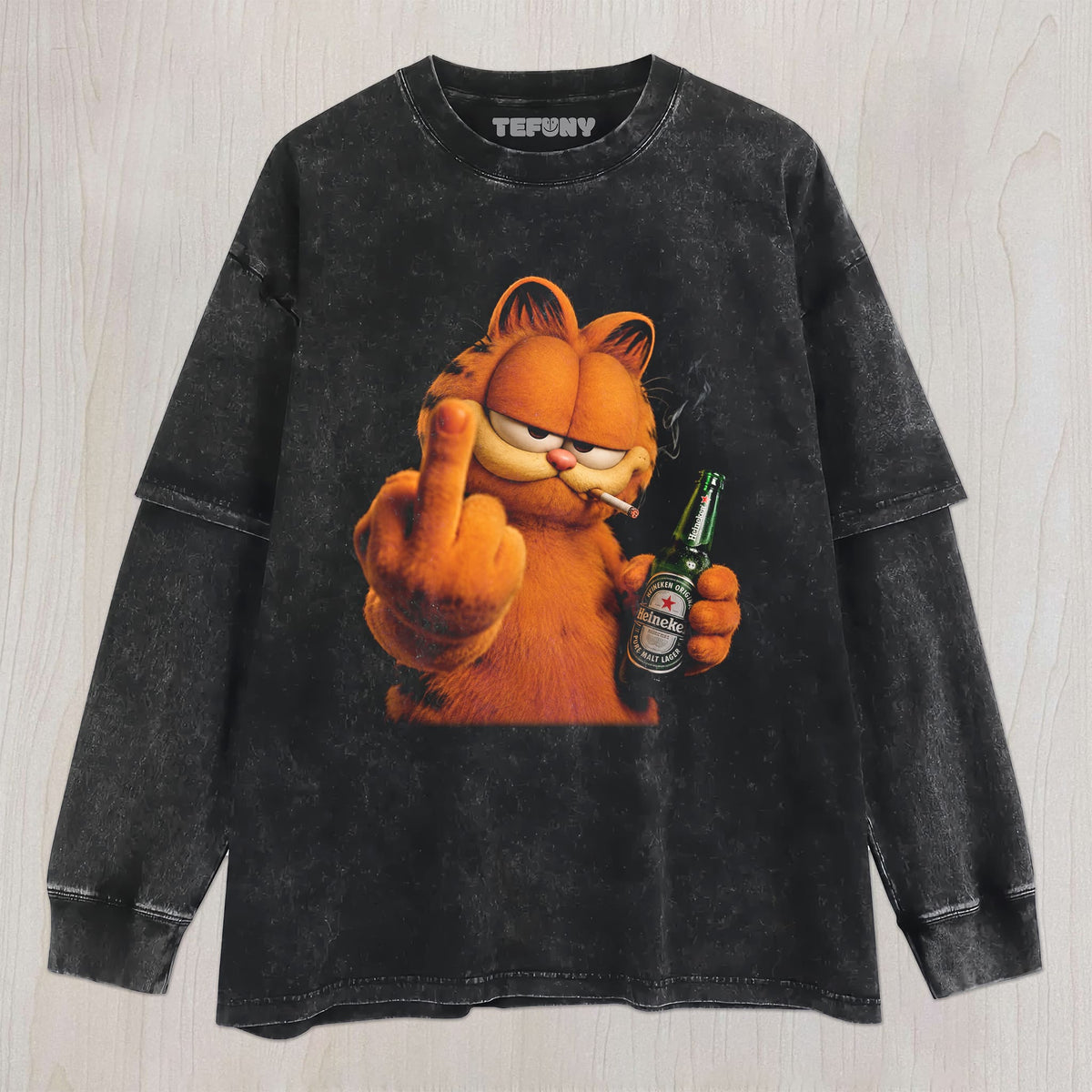 GARFIELD REBEL VIBES TEE V4 UNISEX TEE, TANK TOP, LAYERED LS, SWEATSHIRT & HOODIE