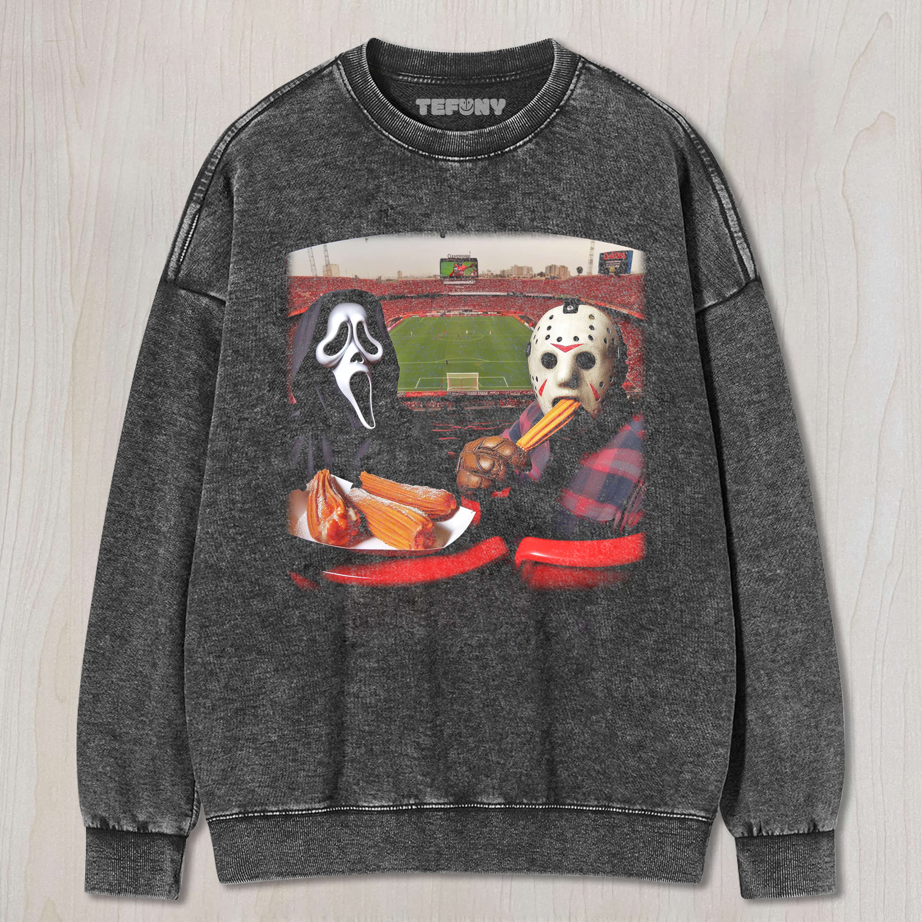 GHOSTFACE AND JASON ARE WATCHING THE GAME T-SHIRT