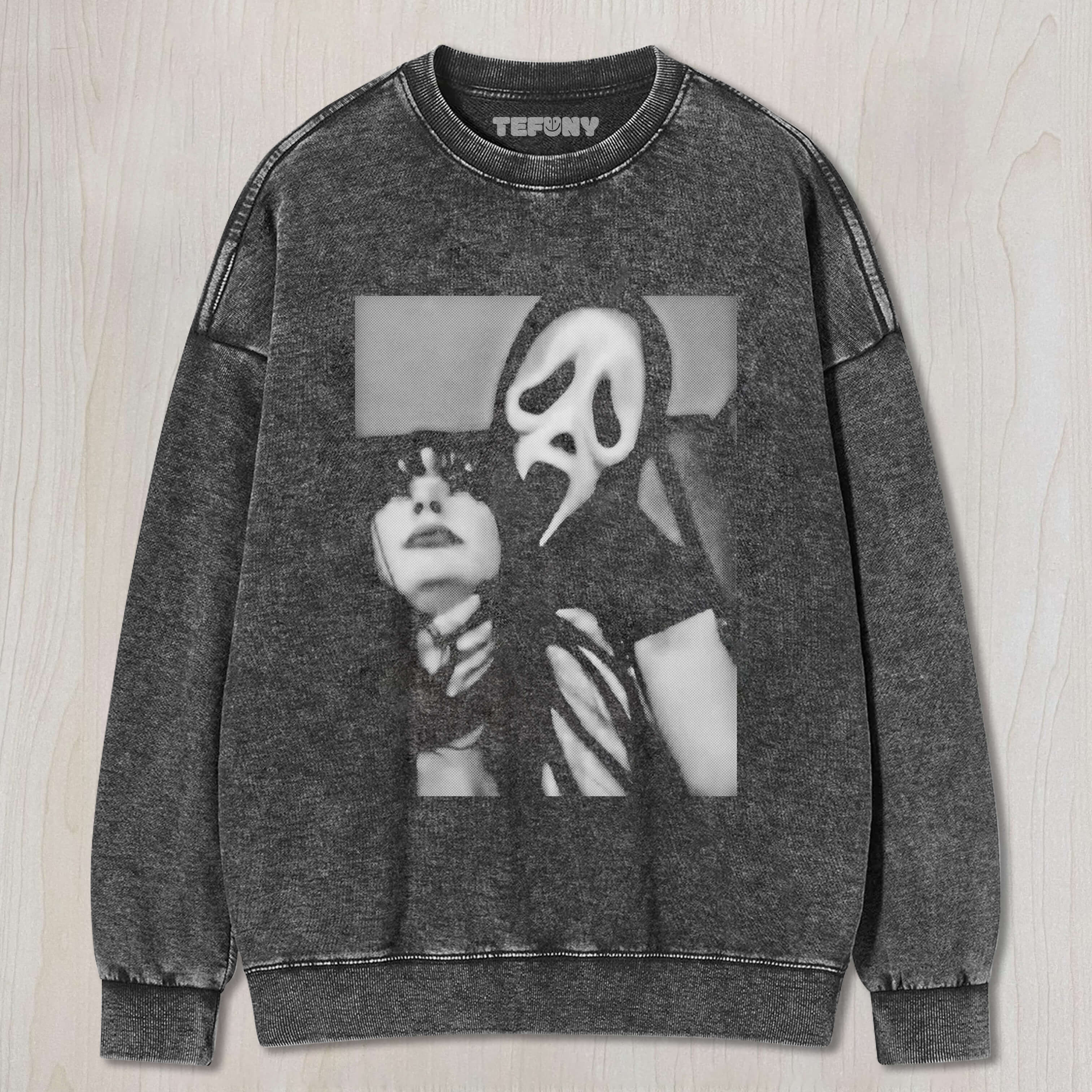 GHOSTFACE HOLDING A BEAUTIFUL WOMAN T-SHIRT