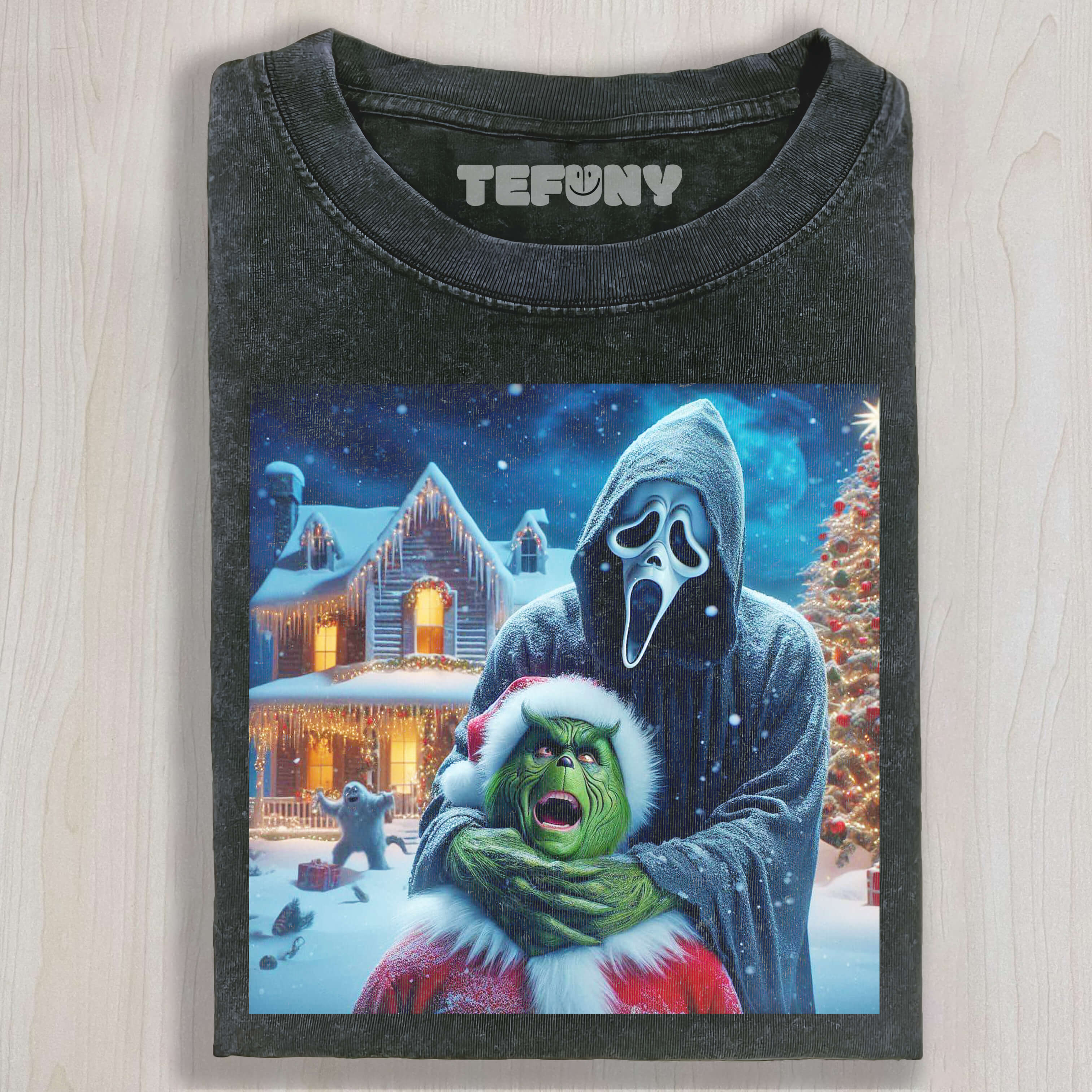 GHOSTFACE TEACHES CHRISTMAS GRINCH A LESSON T-SHIRT & LONG SLEEVES & HOODIES