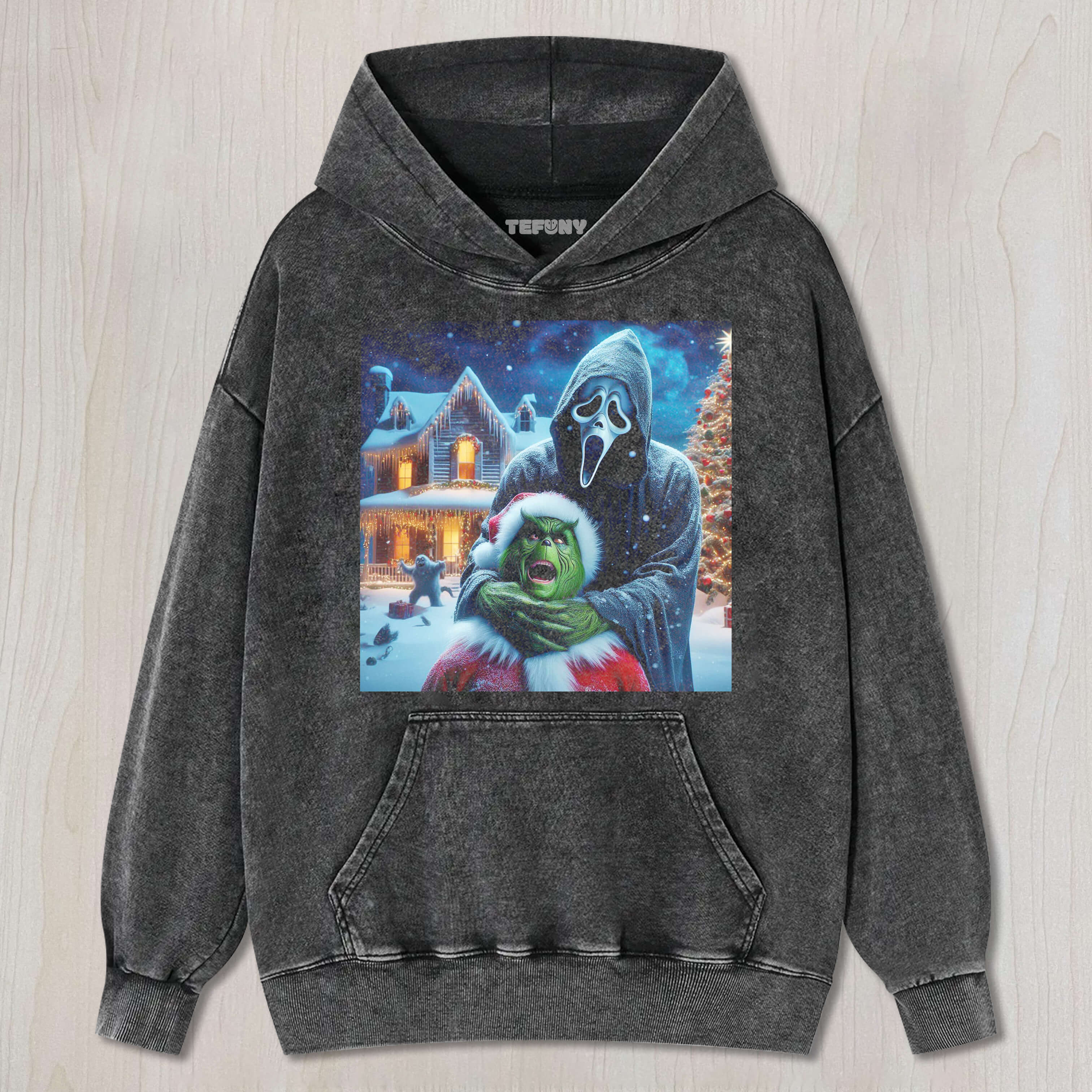 GHOSTFACE TEACHES CHRISTMAS GRINCH A LESSON T-SHIRT & LONG SLEEVES & HOODIES