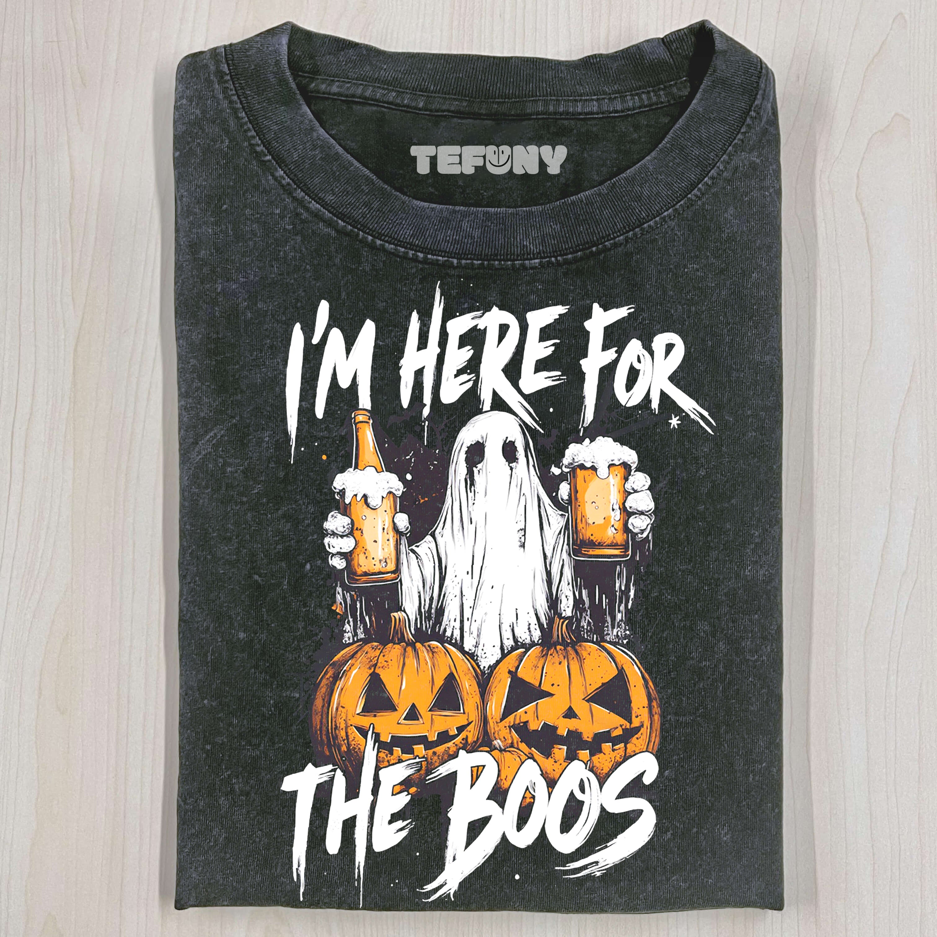 GHOST DRINKING ON HALLOWEEN T-SHIRT