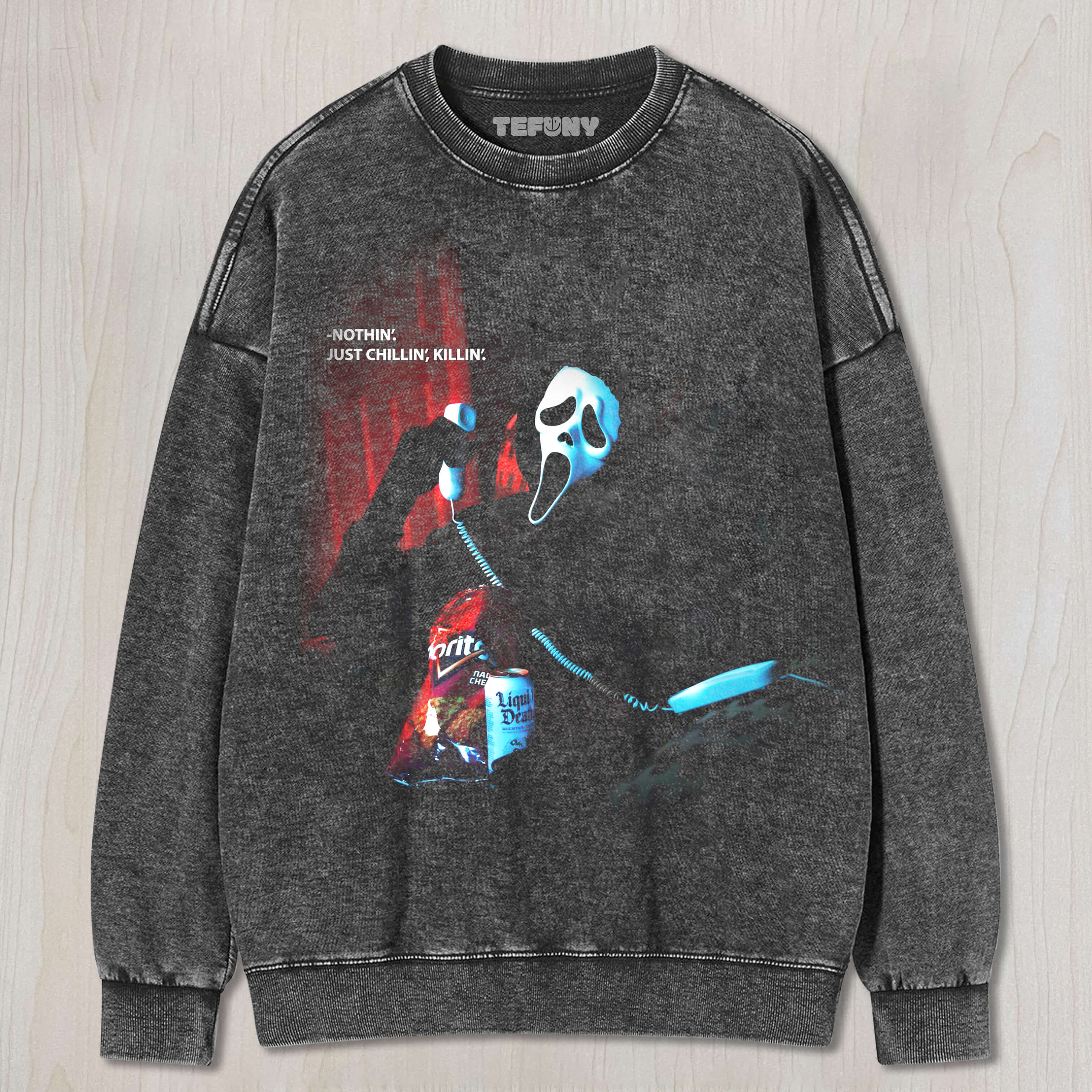 GHOST FACE IS ON THE PHONE T-SHIRT