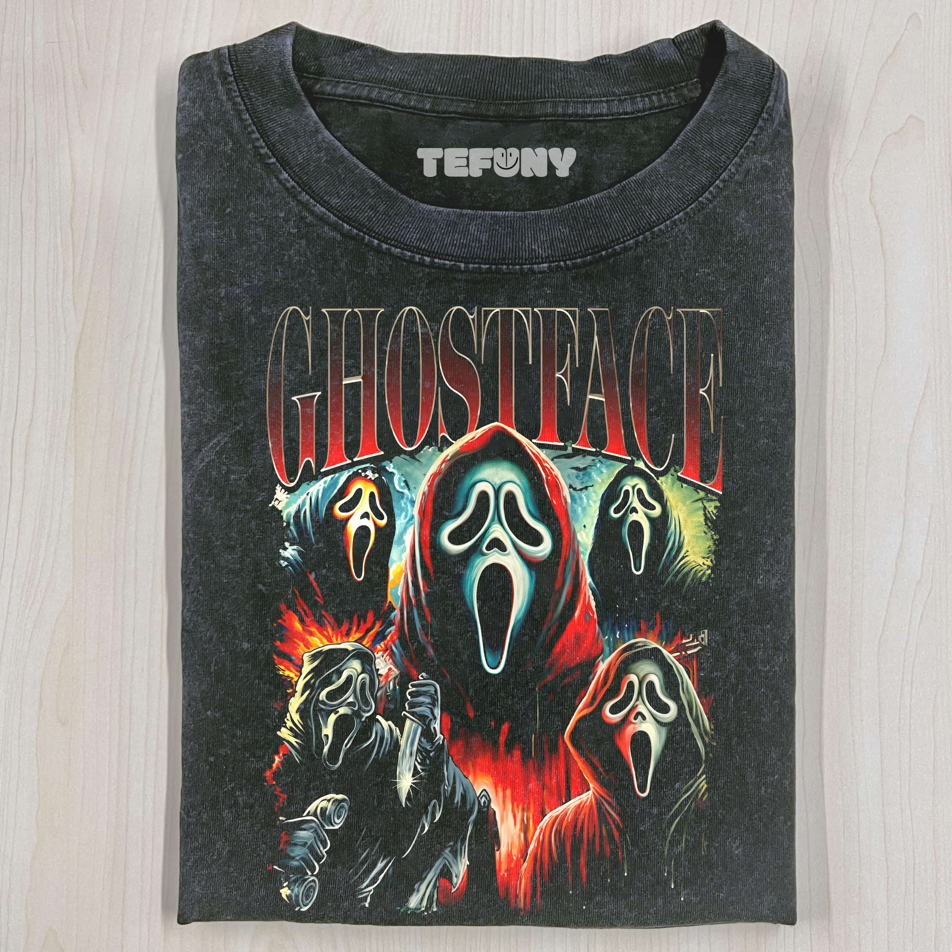 GHOST FACE JIGSAW PUZZLE T-SHIRT