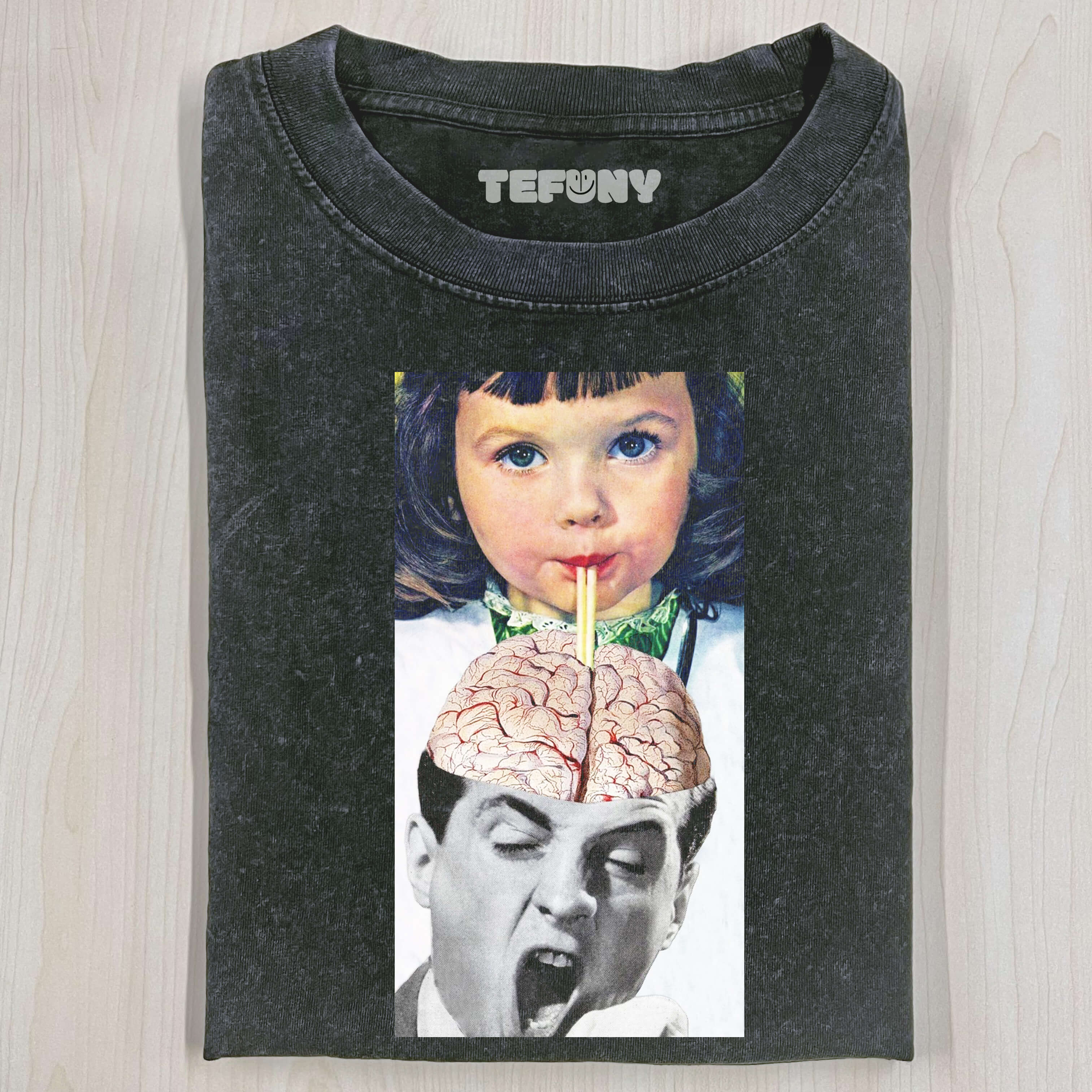 GIRL DRINKS BRAIN T-SHIRT