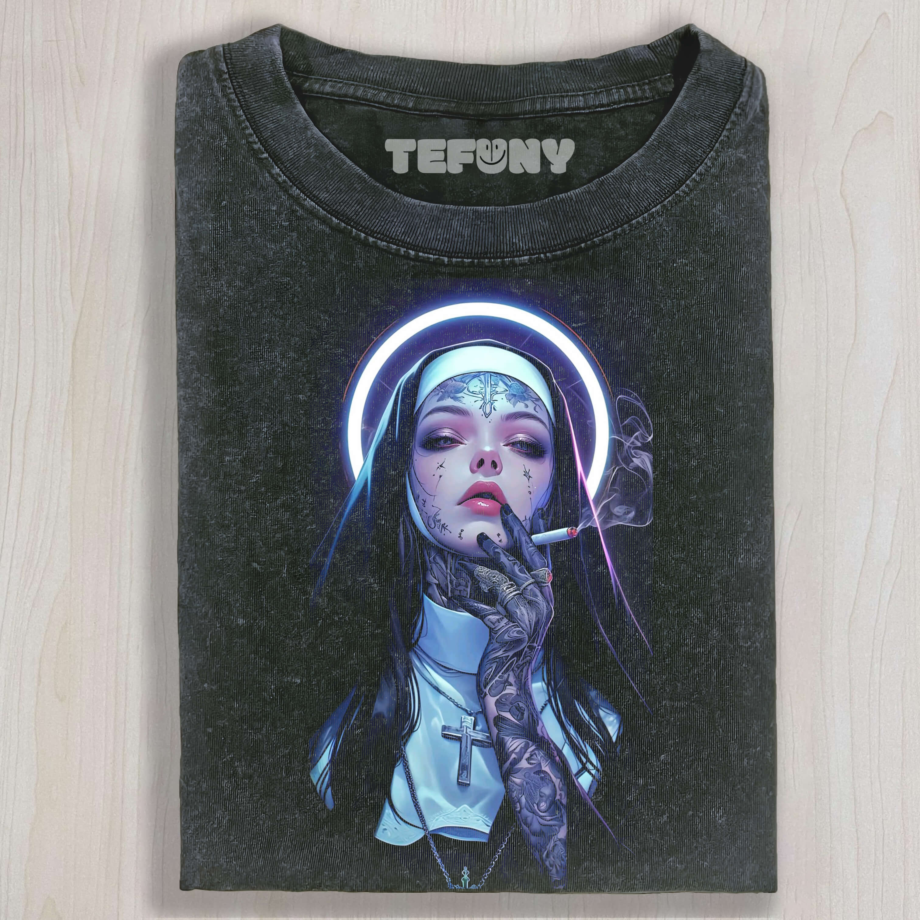 GOTHIC SMOKING NUN TEE & SWEAT & HOOD