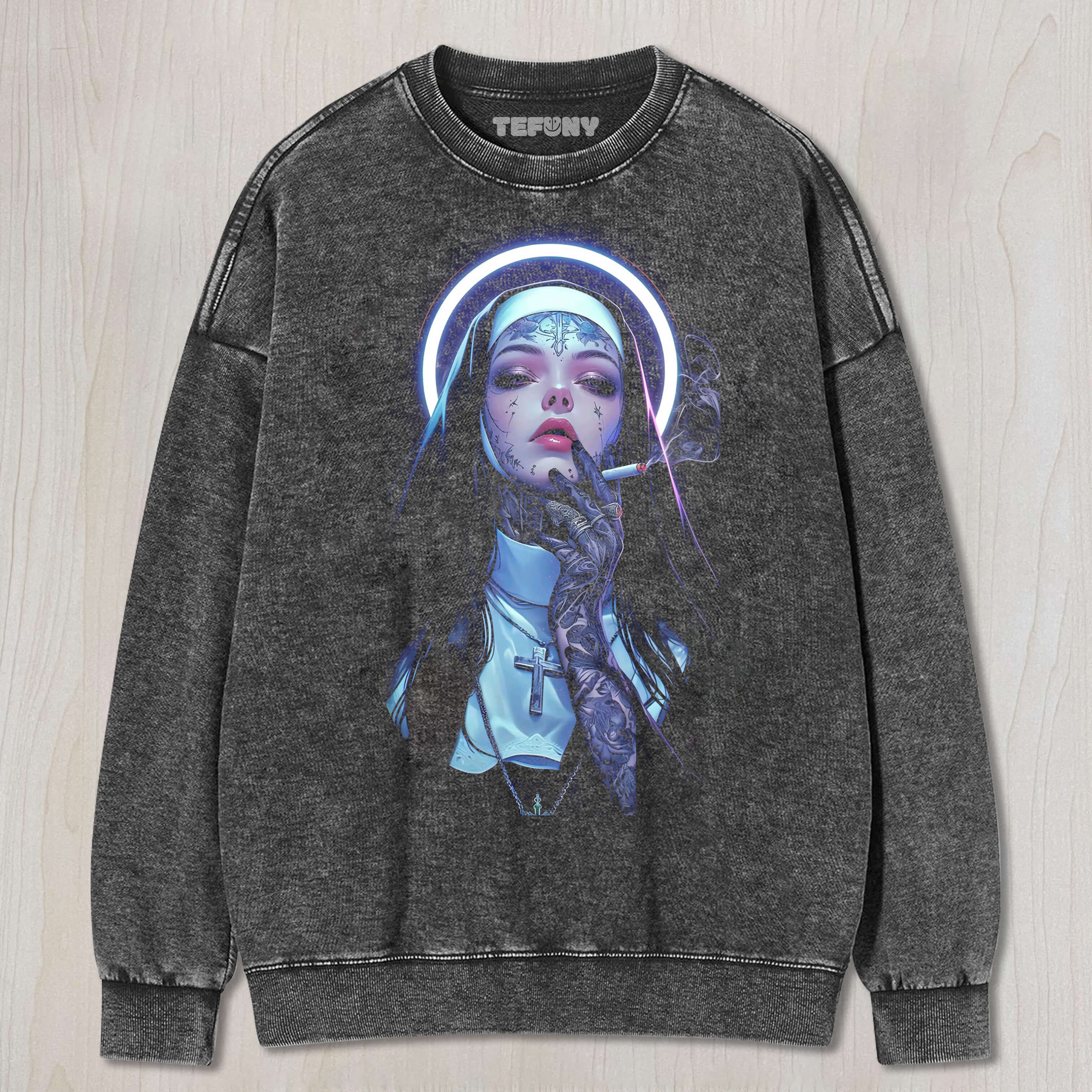 GOTHIC SMOKING NUN TEE & SWEAT & HOOD