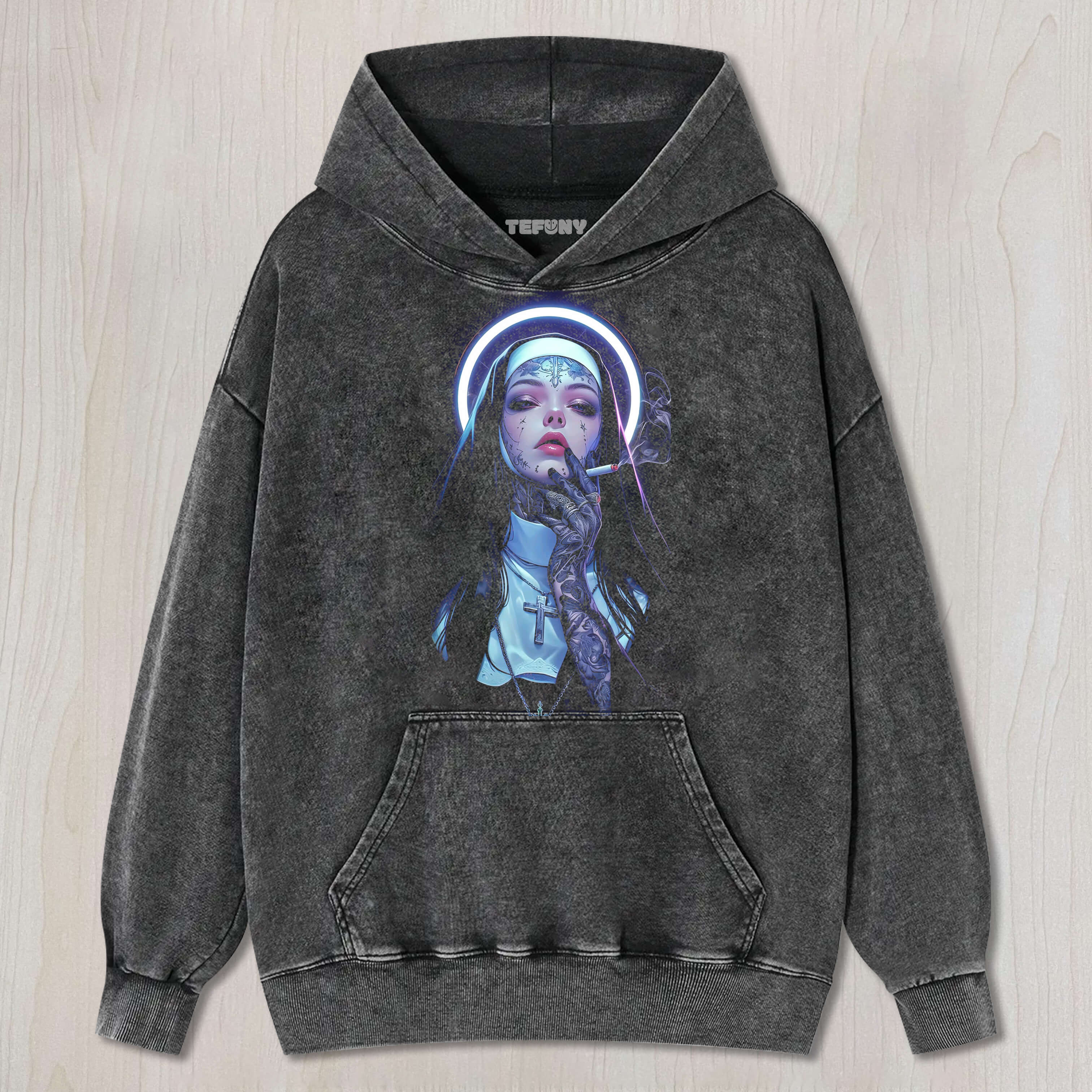 GOTHIC SMOKING NUN TEE & SWEAT & HOOD