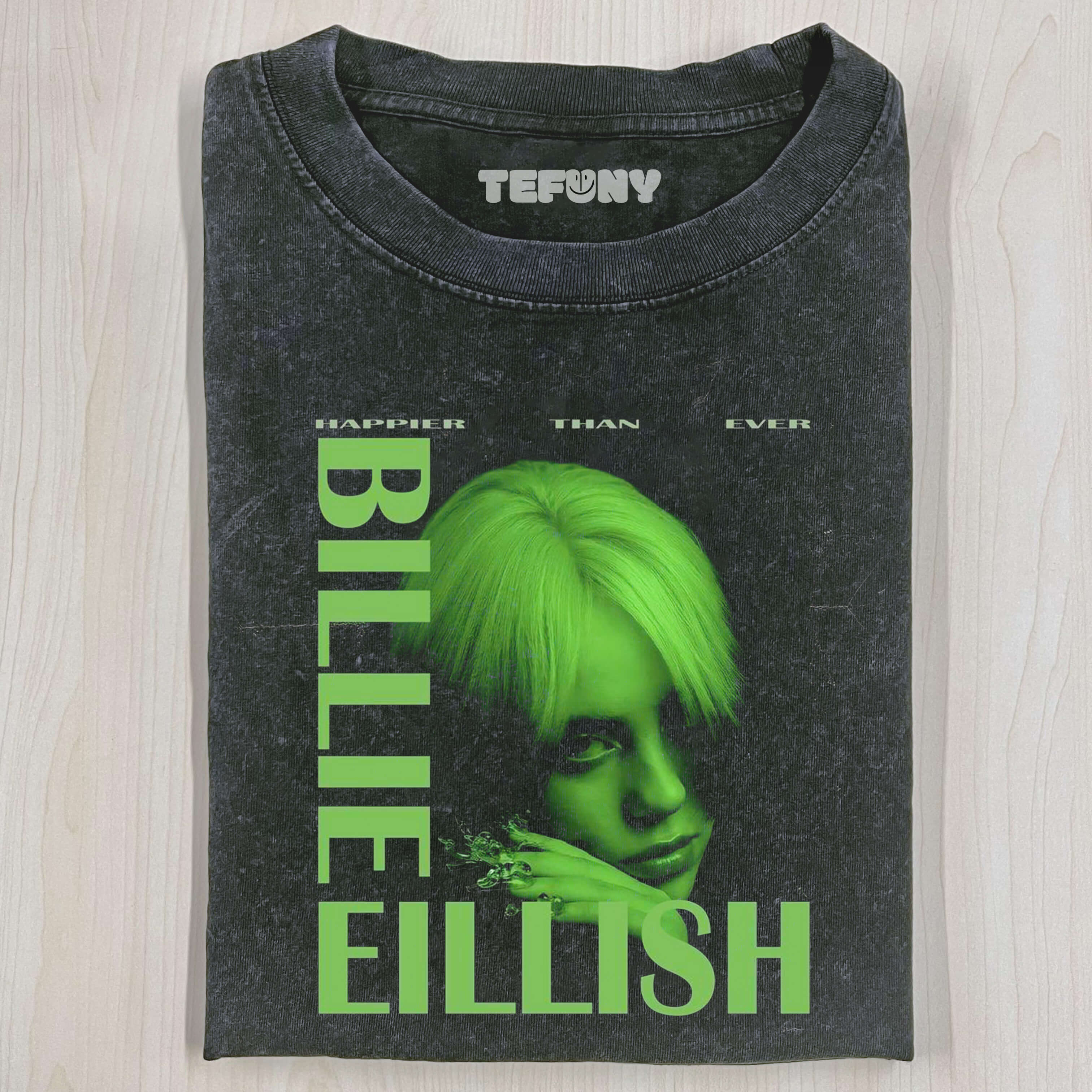 GREEN BILLIE EILISH POSTER T-SHIRT