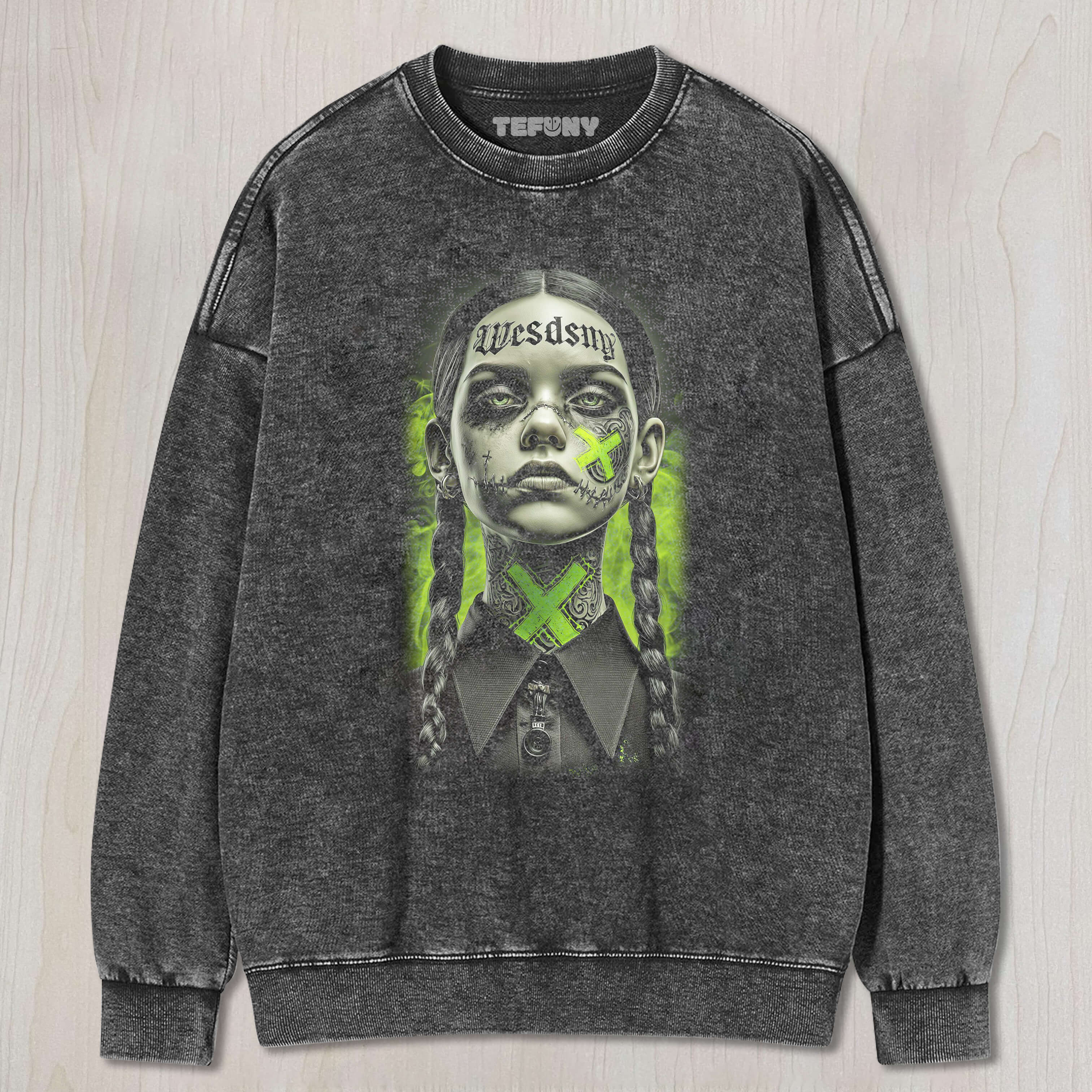 GREEN TERROR WEDNESDAY ADAMS T-SHIRT