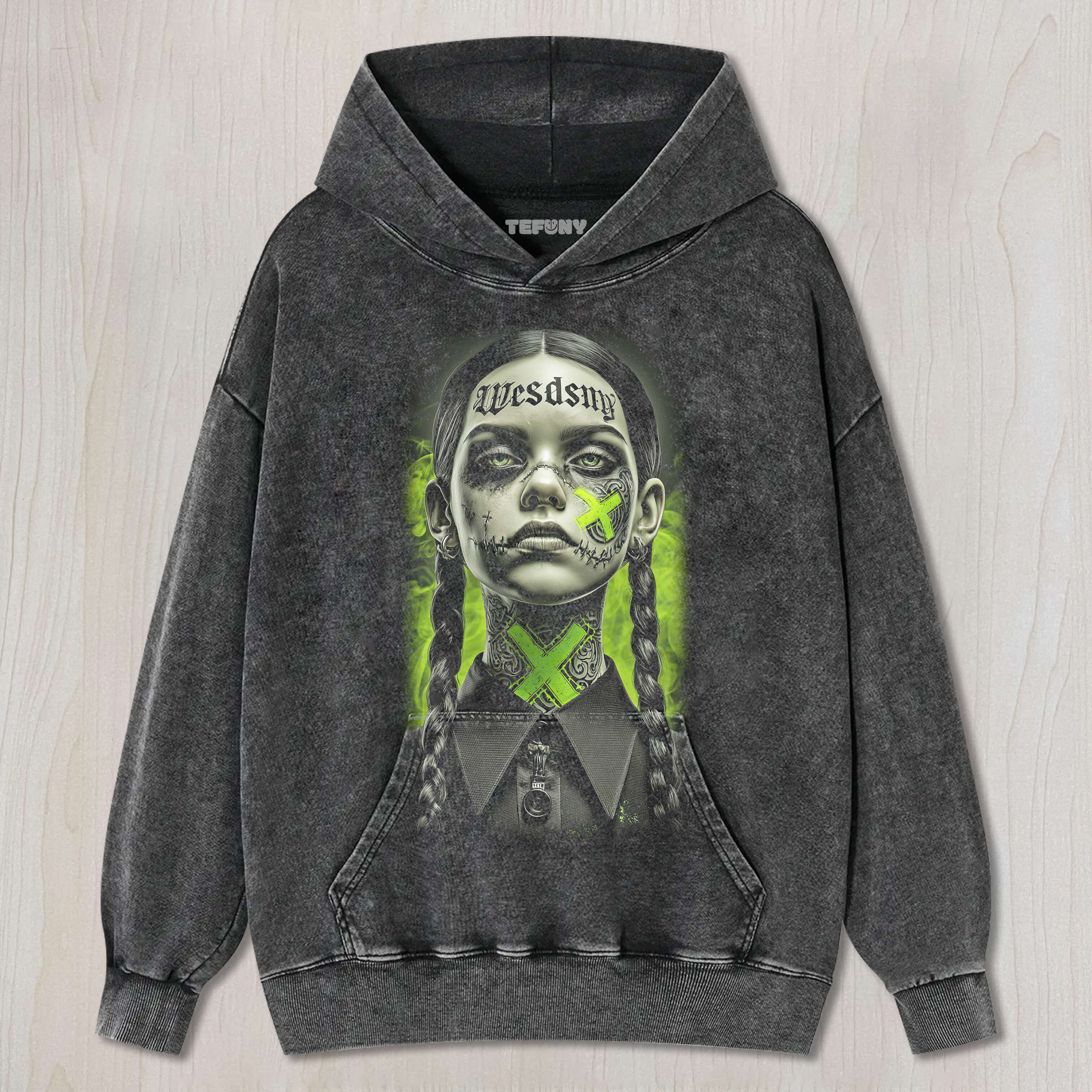 GREEN TERROR WEDNESDAY ADAMS T-SHIRT