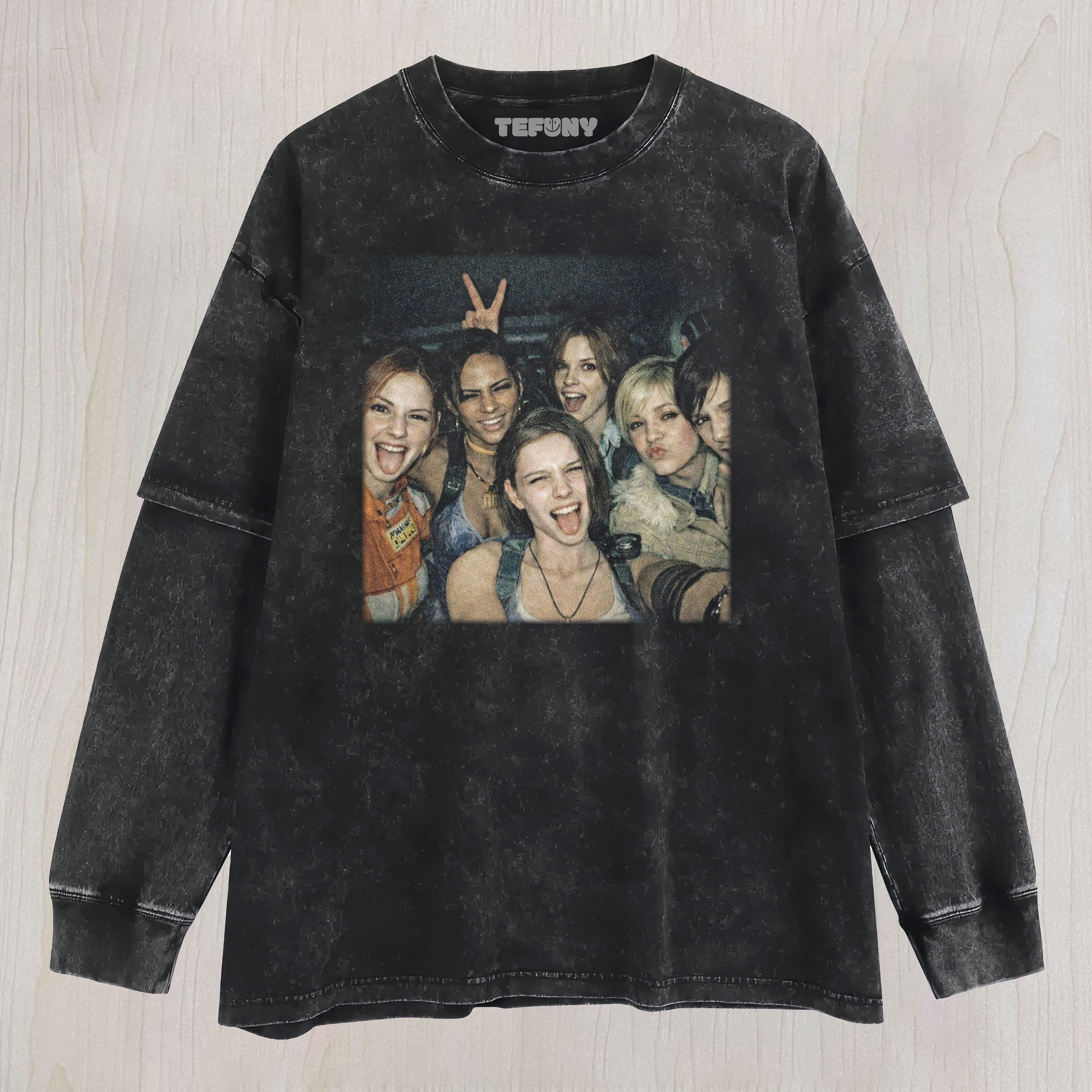 GROUP PHOTO OF FEMALE GAME CHARACTERS LAYERED LONG SLEEVE