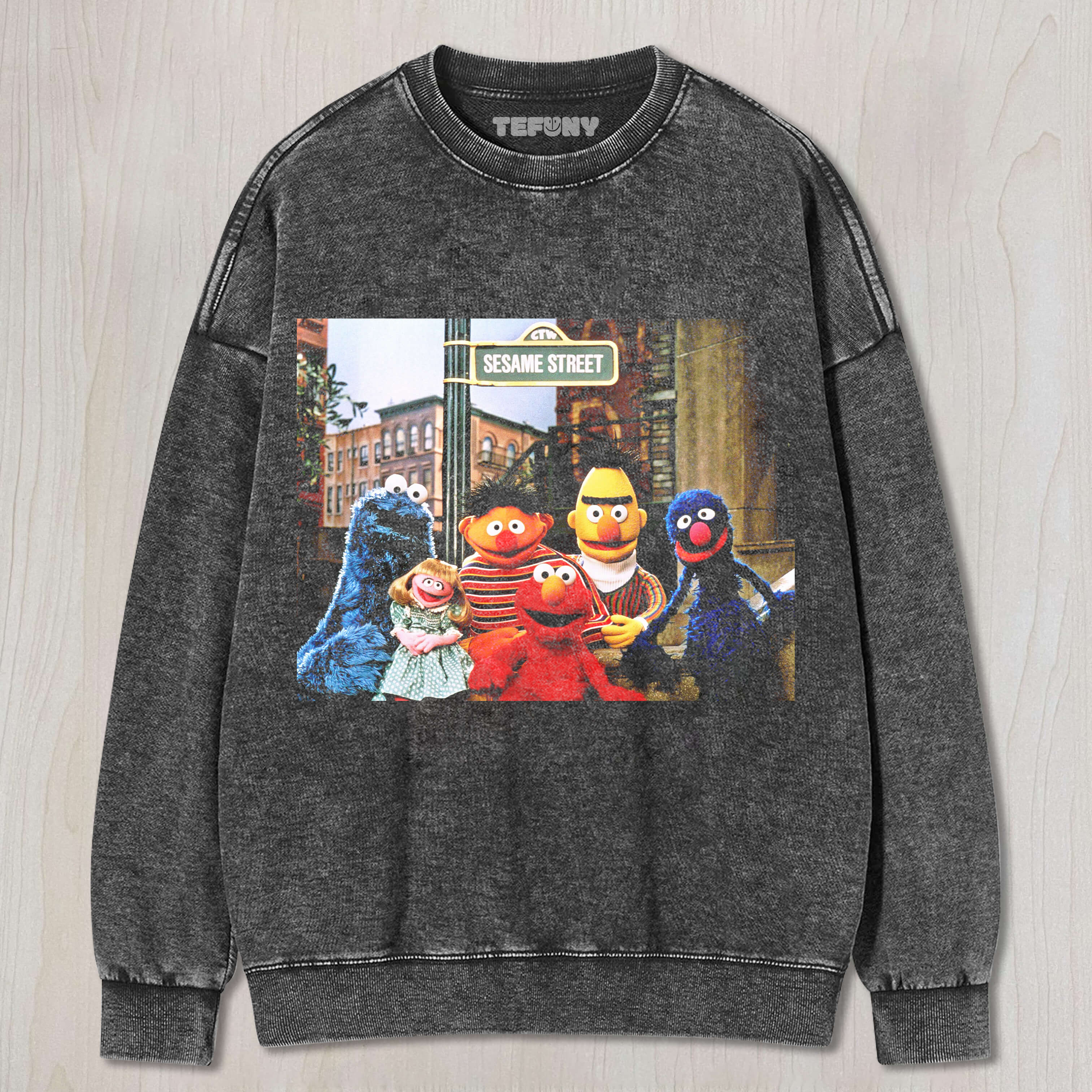 GROUP PHOTO ON SESAME STREET T-SHIRT