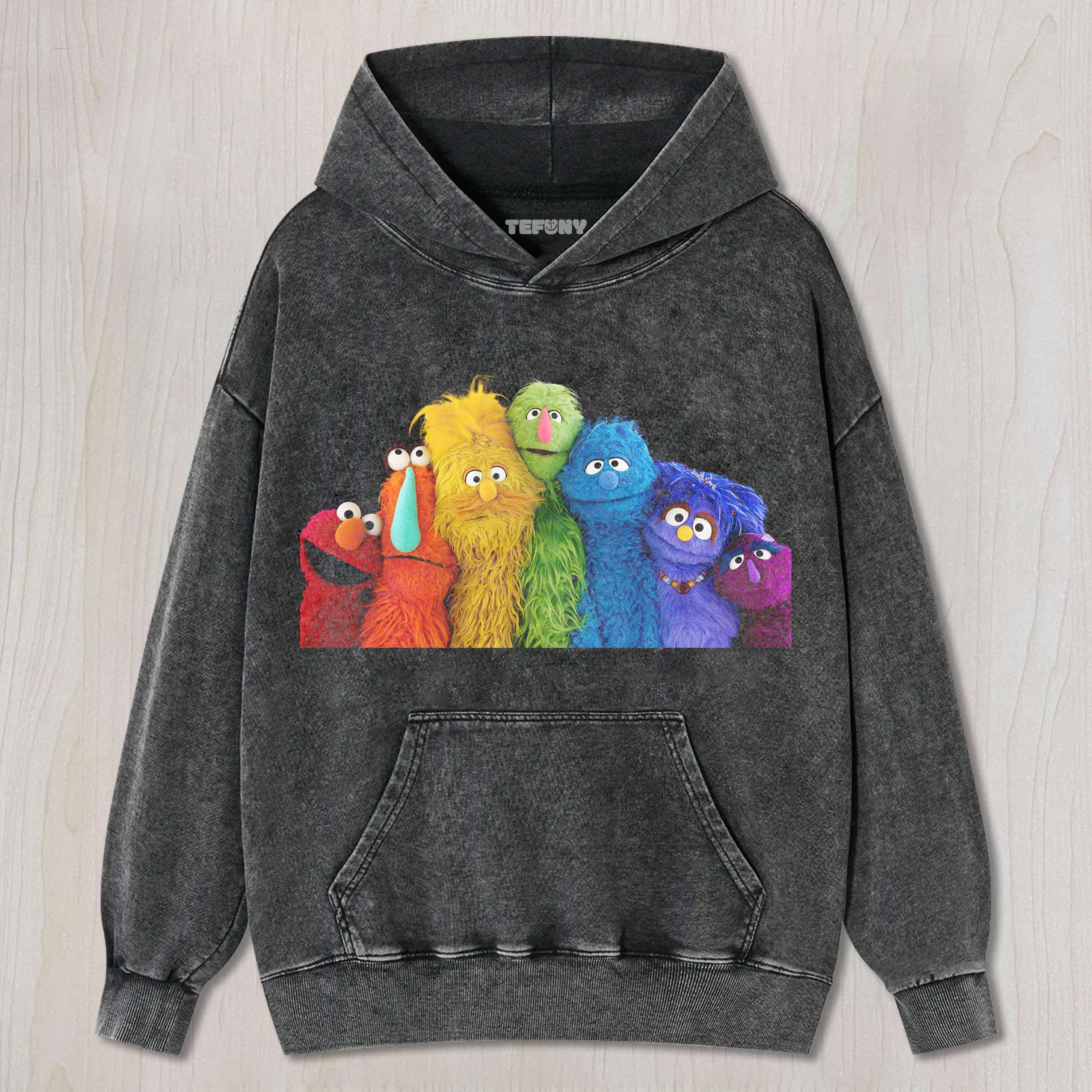 GROUP PHOTO ON SESAME STREET T-SHIRT V2