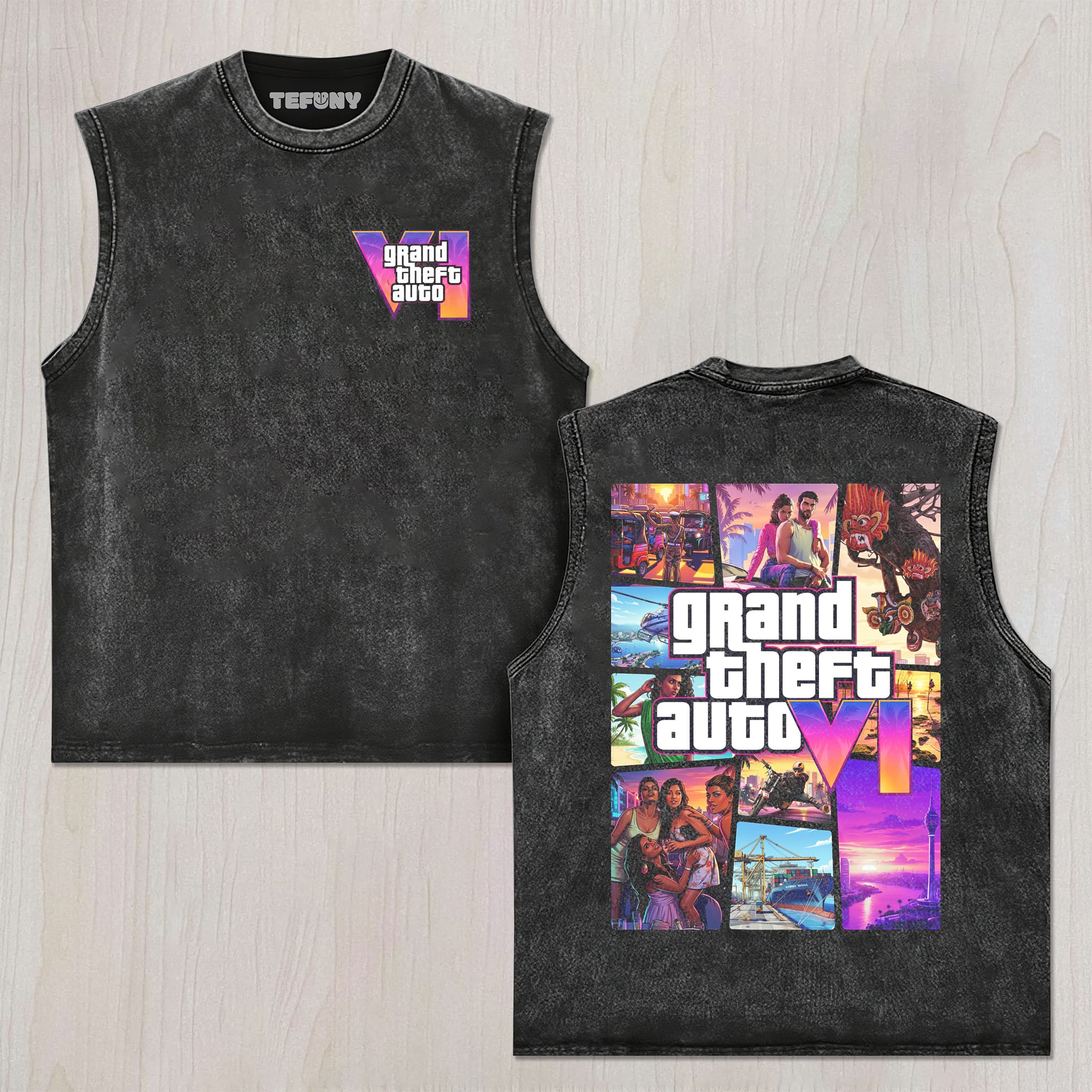 GTA VI V10 UNISEX TEE, TANK TOP, LAYERED LS, SWEATSHIRT & HOODIE