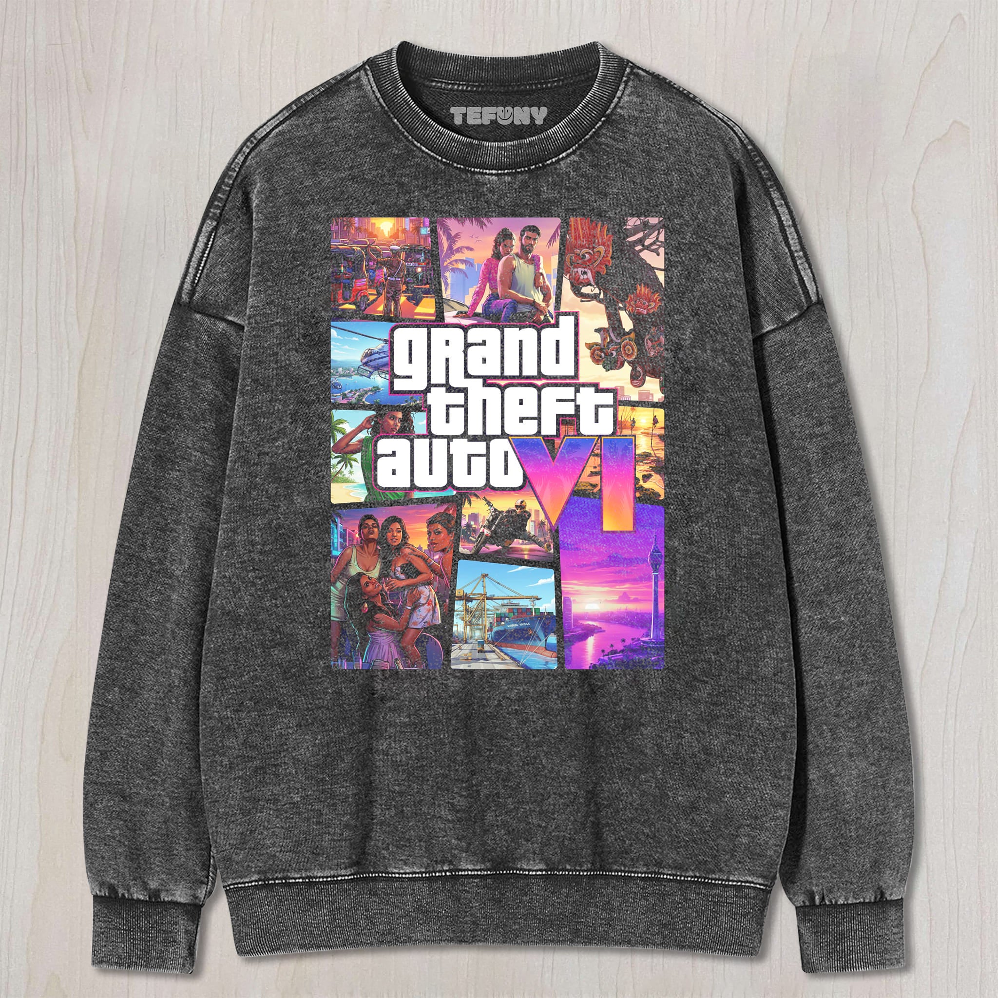 GTA VI V10 UNISEX TEE, TANK TOP, LAYERED LS, SWEATSHIRT & HOODIE