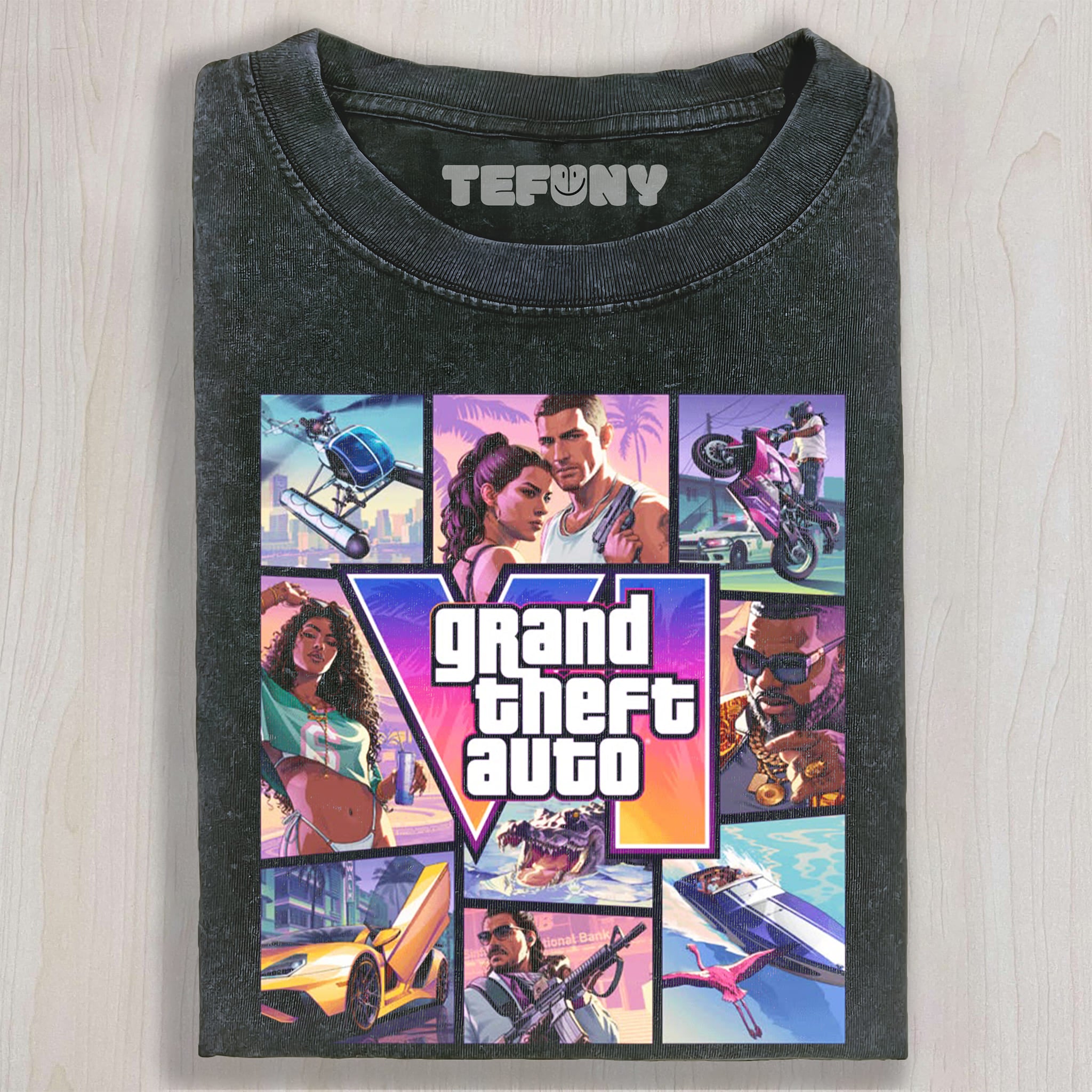 GTA VI V11 UNISEX TEE, TANK TOP, LAYERED LS, SWEATSHIRT & HOODIE