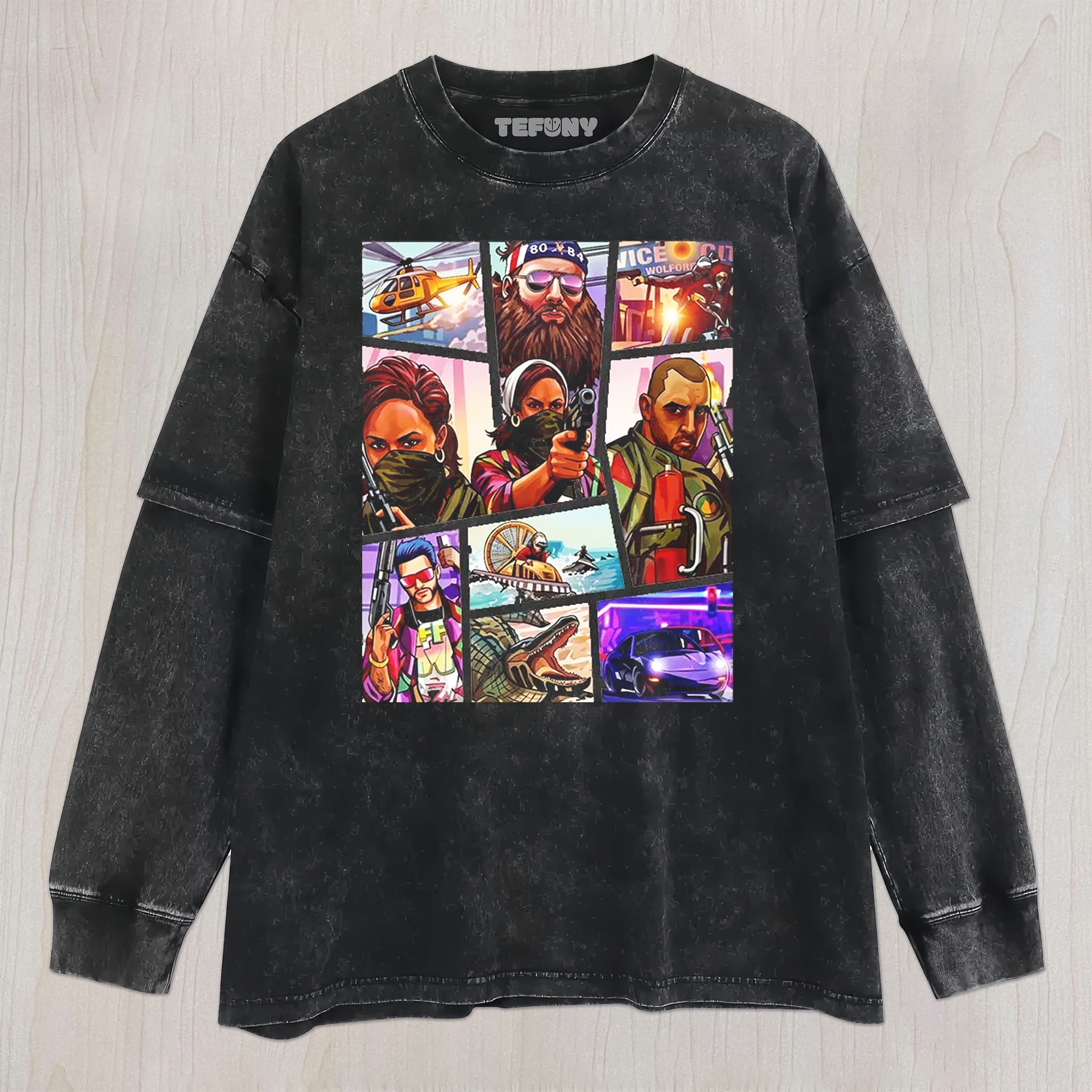 GTA VI V12 UNISEX TEE, TANK TOP, LAYERED LS, SWEATSHIRT & HOODIE