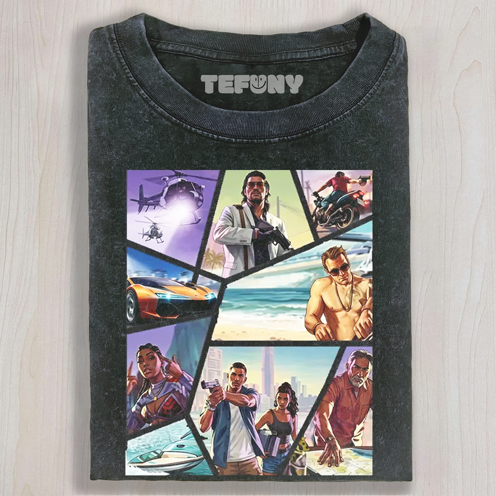 GTA VI V13 UNISEX TEE, TANK TOP, LAYERED LS, SWEATSHIRT & HOODIE