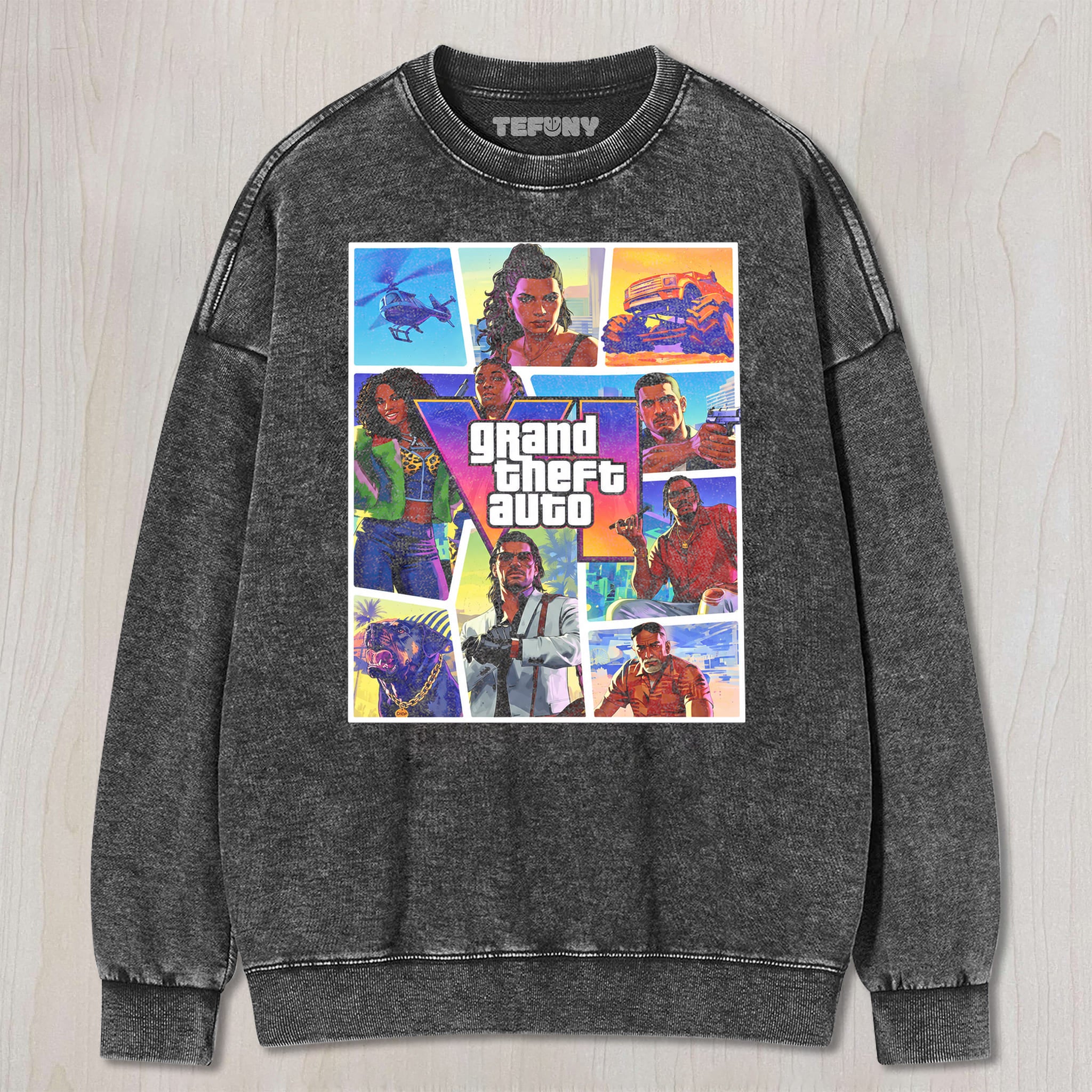 GTA VI V6 UNISEX TEE, TANK TOP, LAYERED LS, SWEATSHIRT & HOODIE