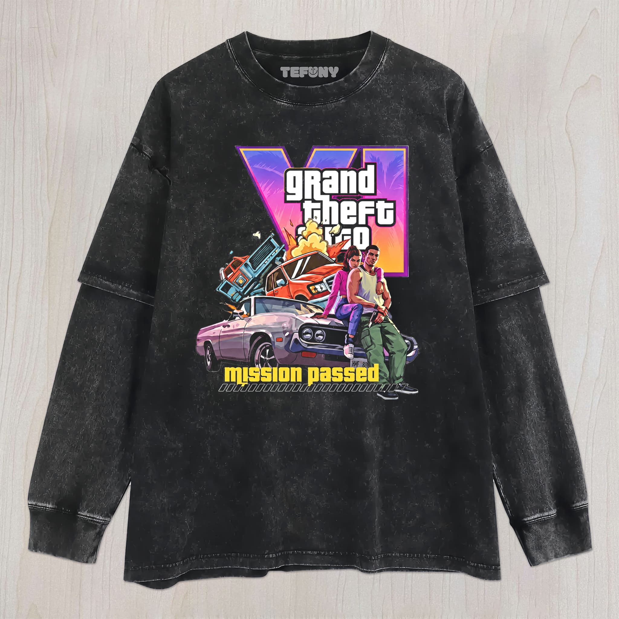 GTA VI V7 UNISEX TEE, TANK TOP, LAYERED LS, SWEATSHIRT & HOODIE