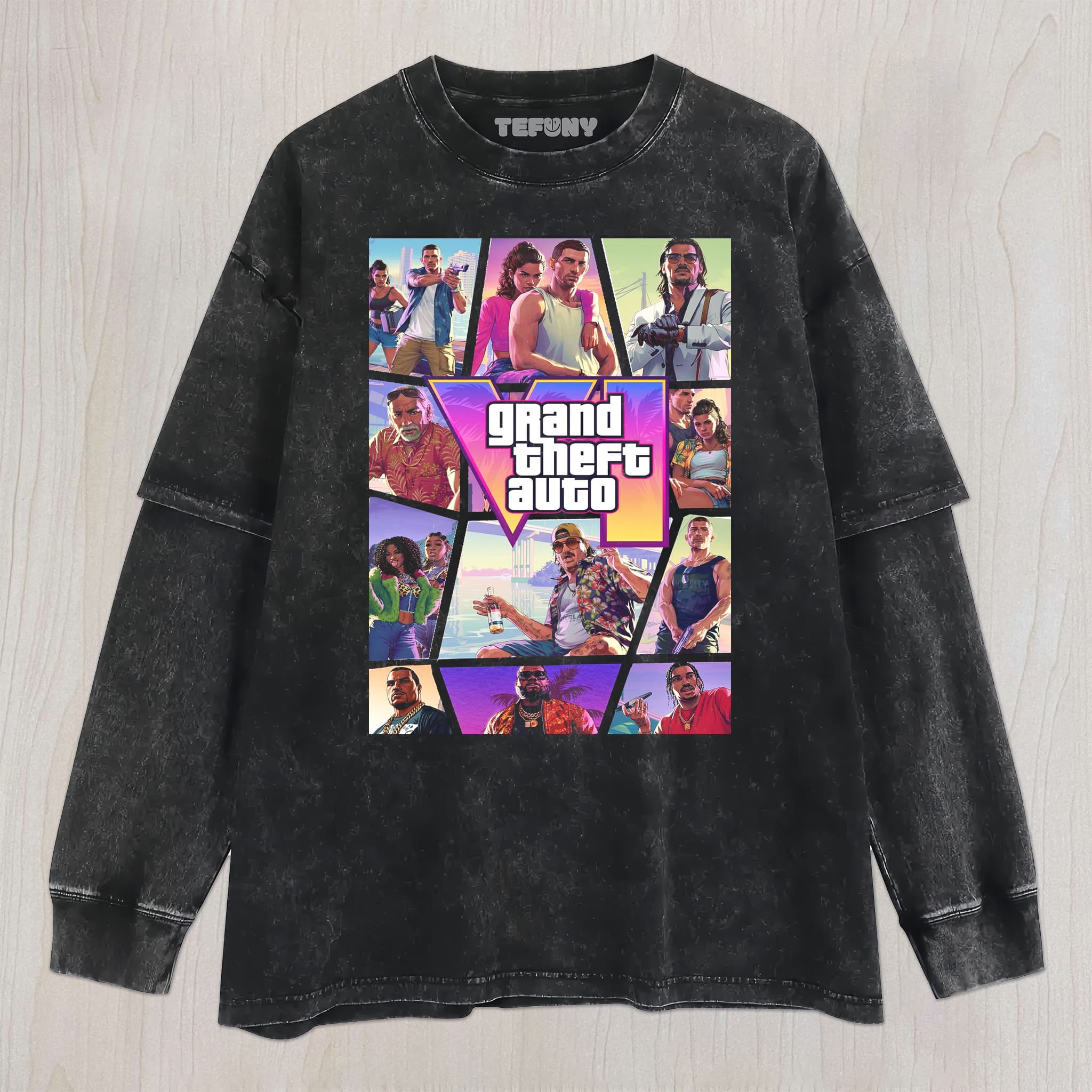GTA VI V8 UNISEX TEE, TANK TOP, LAYERED LS, SWEATSHIRT & HOODIE