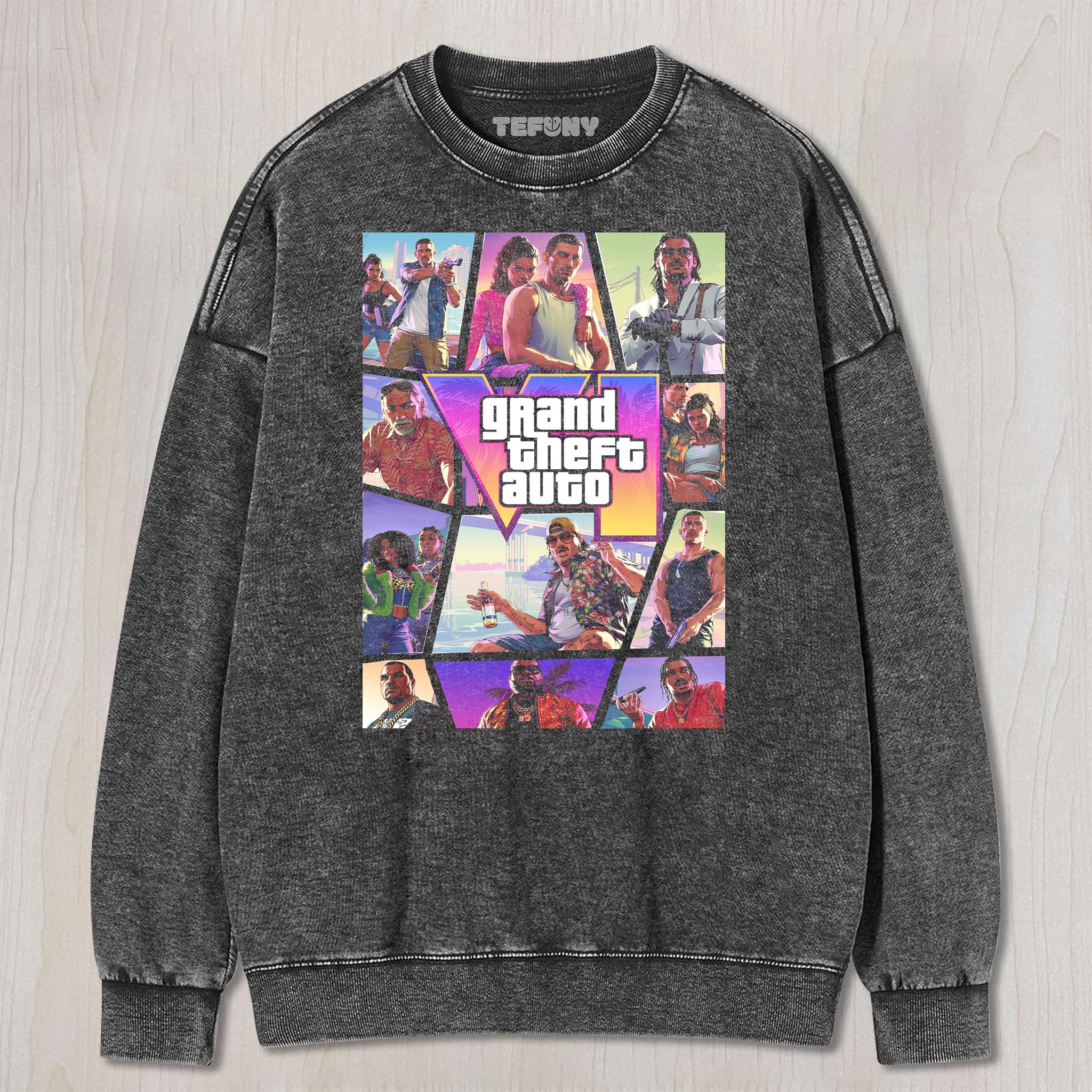 GTA VI V8 UNISEX TEE, TANK TOP, LAYERED LS, SWEATSHIRT & HOODIE
