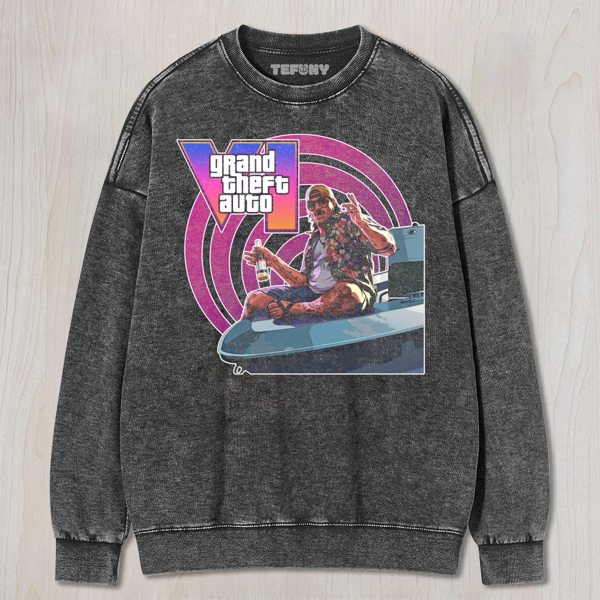 GTA VI V1 UNISEX TEE, TANK TOP, LAYERED LS, SWEATSHIRT & HOODIE