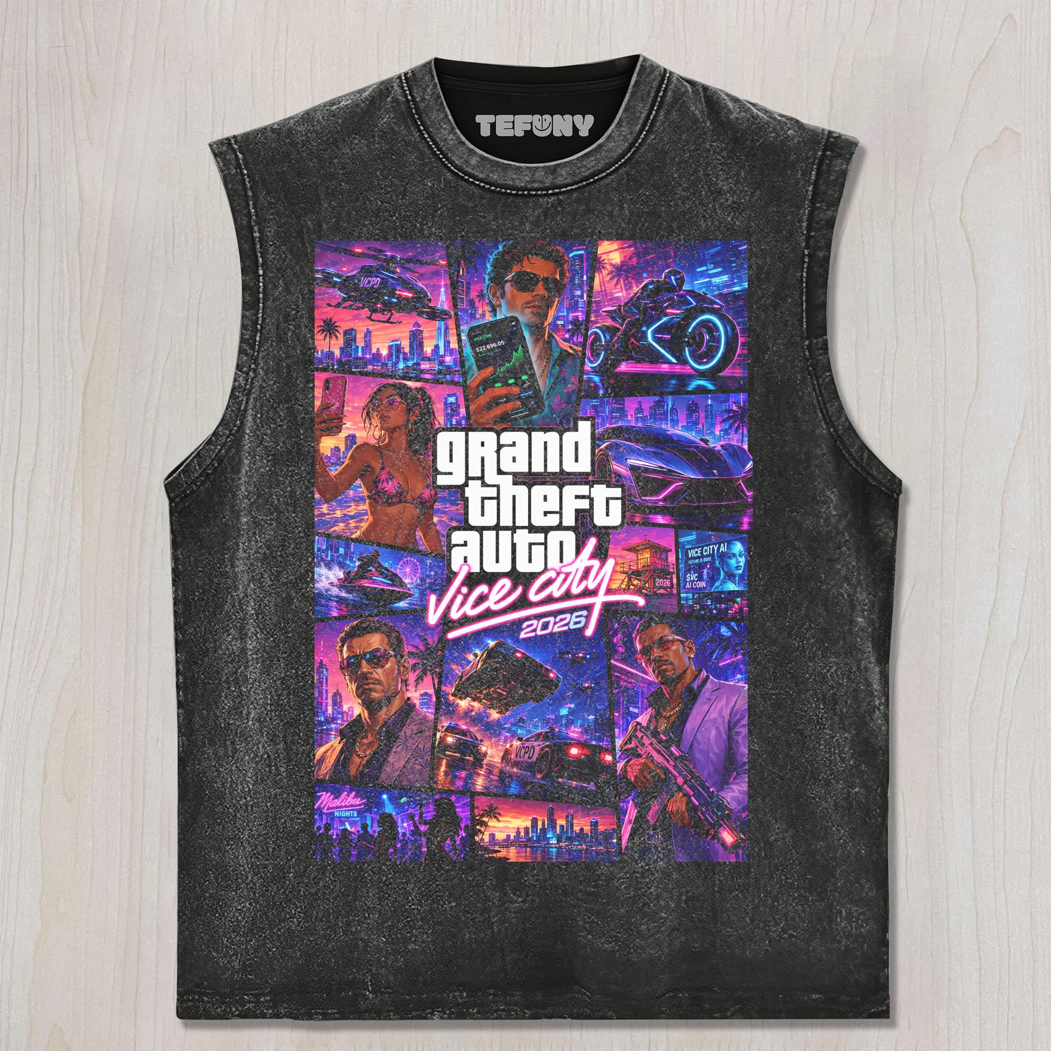 GTA VI V2 UNISEX TEE, TANK TOP, LAYERED LS, SWEATSHIRT & HOODIE