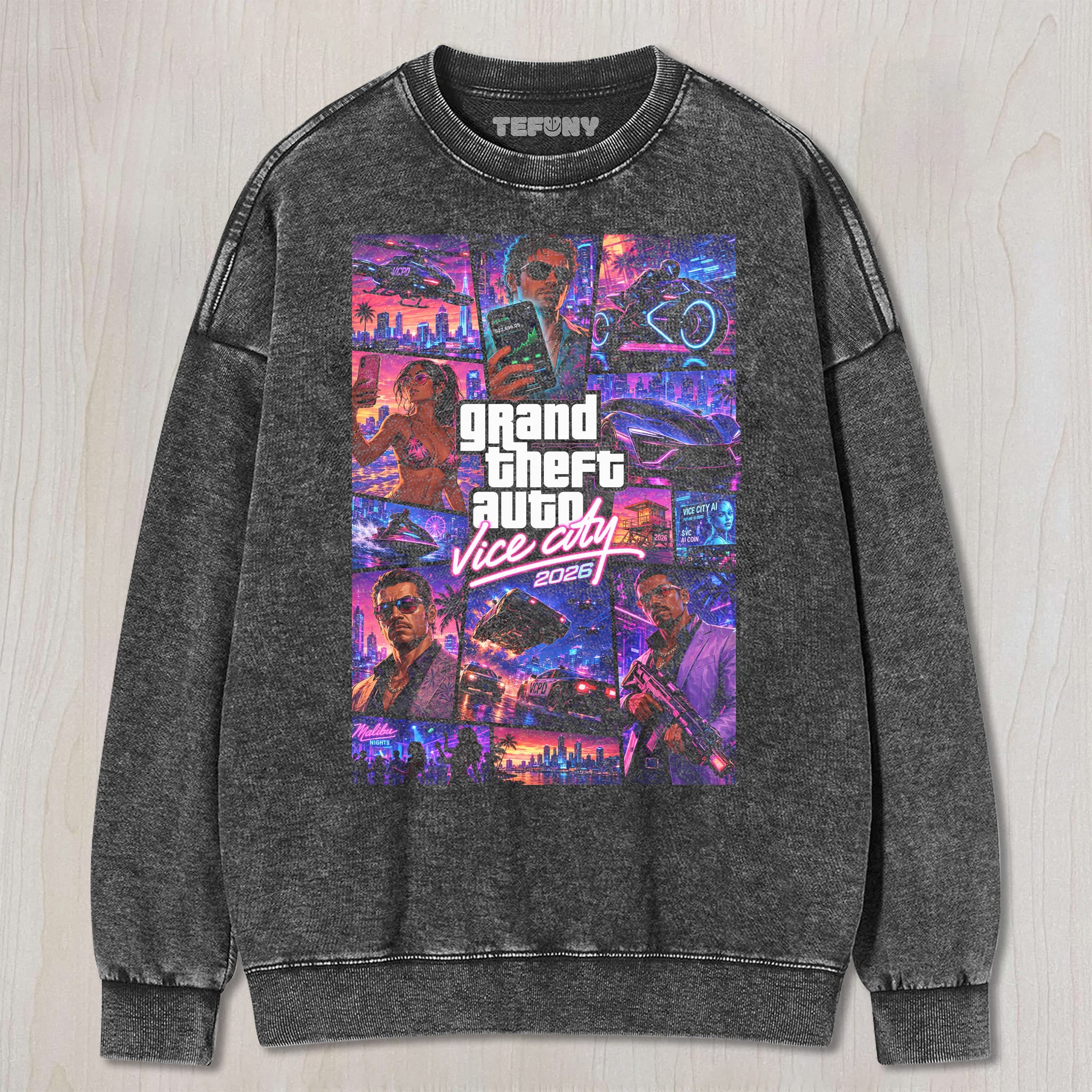 GTA VI V2 UNISEX TEE, TANK TOP, LAYERED LS, SWEATSHIRT & HOODIE