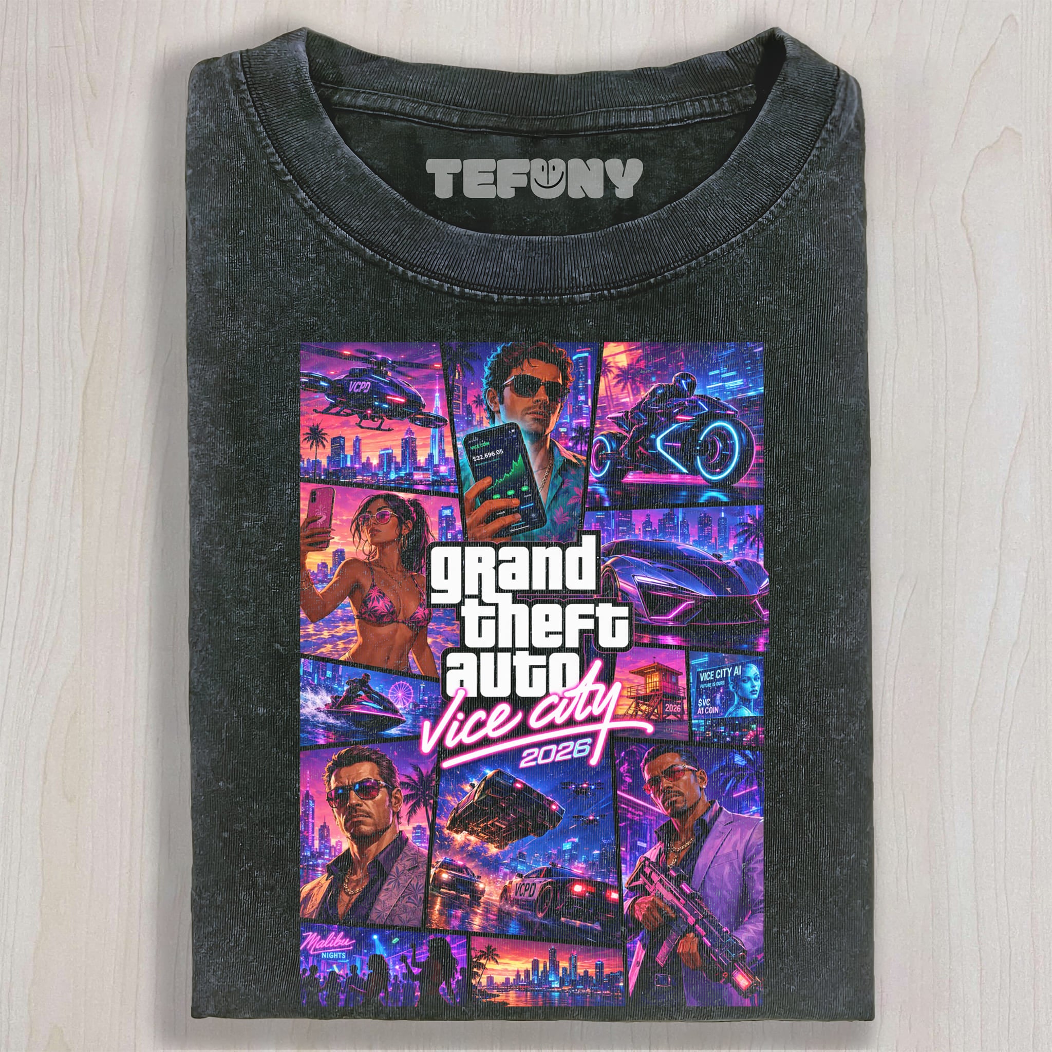 GTA VI V2 UNISEX TEE, TANK TOP, LAYERED LS, SWEATSHIRT & HOODIE