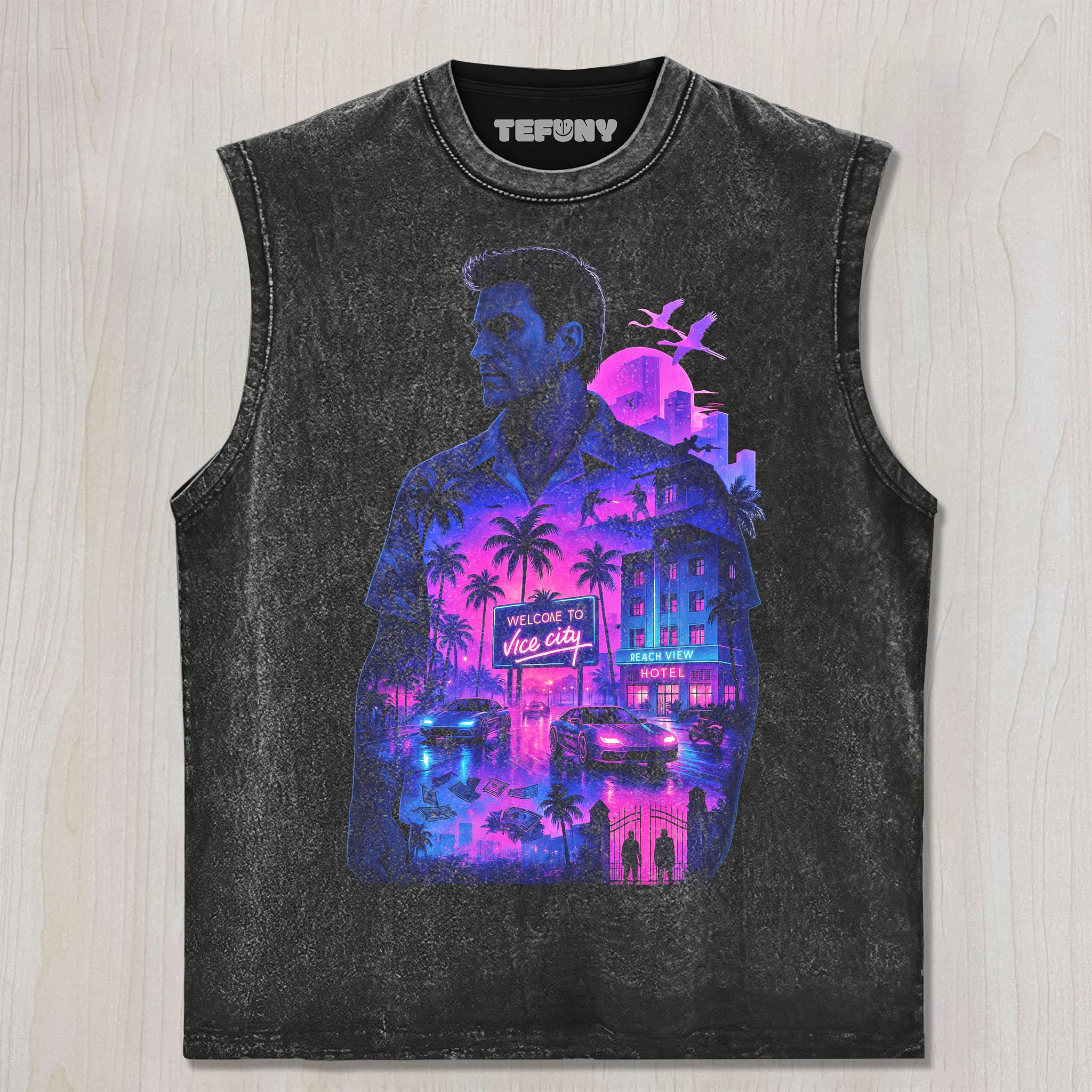 GTA VI V4 UNISEX TEE, TANK TOP, LAYERED LS, SWEATSHIRT & HOODIE