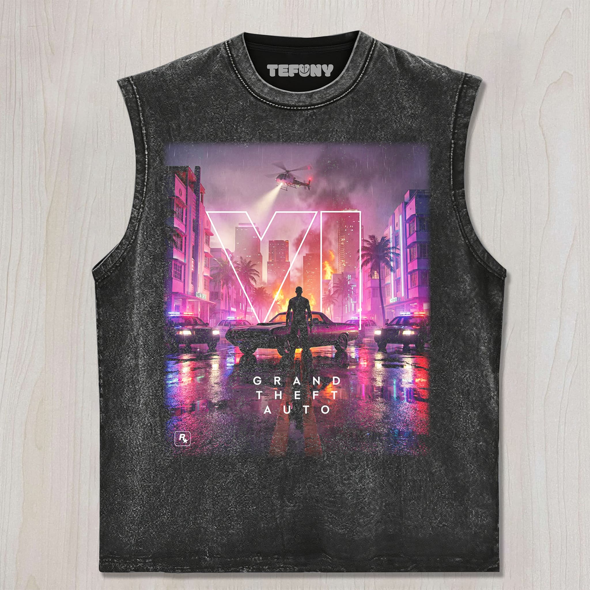 GTA VI V5 UNISEX TEE, TANK TOP, LAYERED LS, SWEATSHIRT & HOODIE