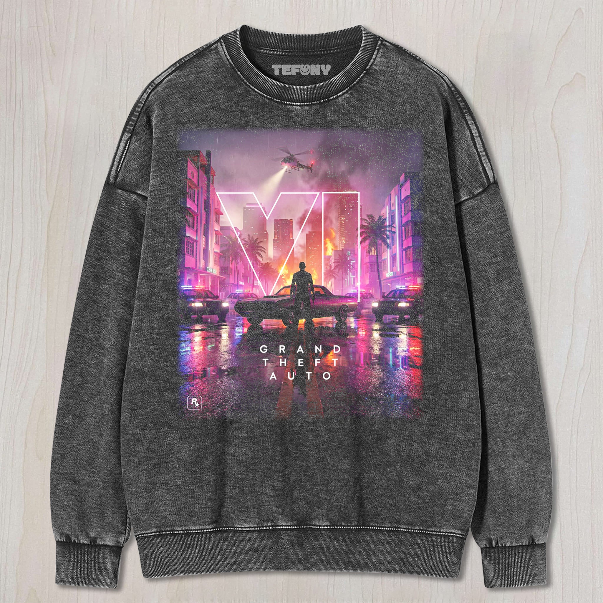 GTA VI V5 UNISEX TEE, TANK TOP, LAYERED LS, SWEATSHIRT & HOODIE