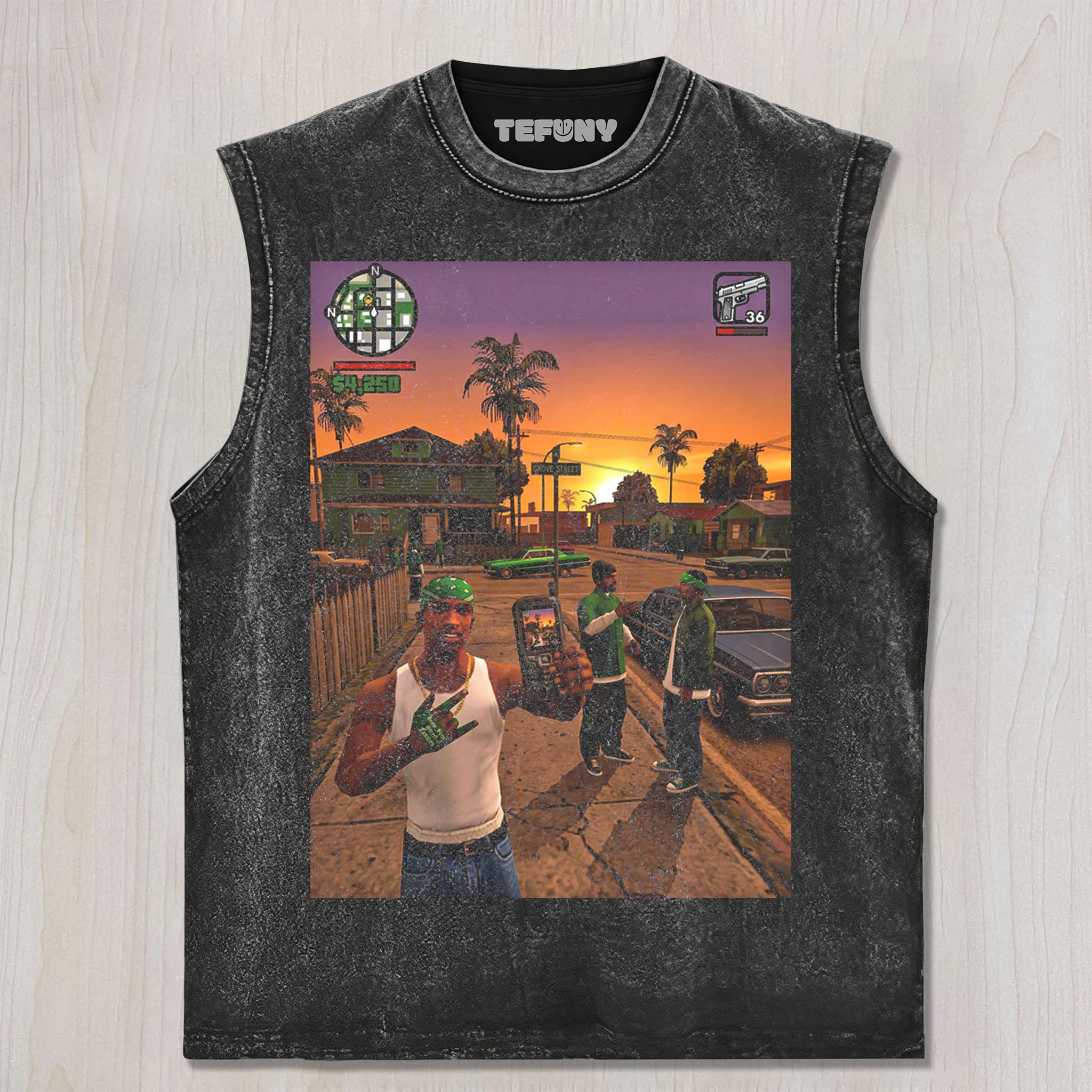 GTA V CJ CARL JOHNSON V2 UNISEX TEE, TANK TOP, LAYERED LS, SWEATSHIRT & HOODIE