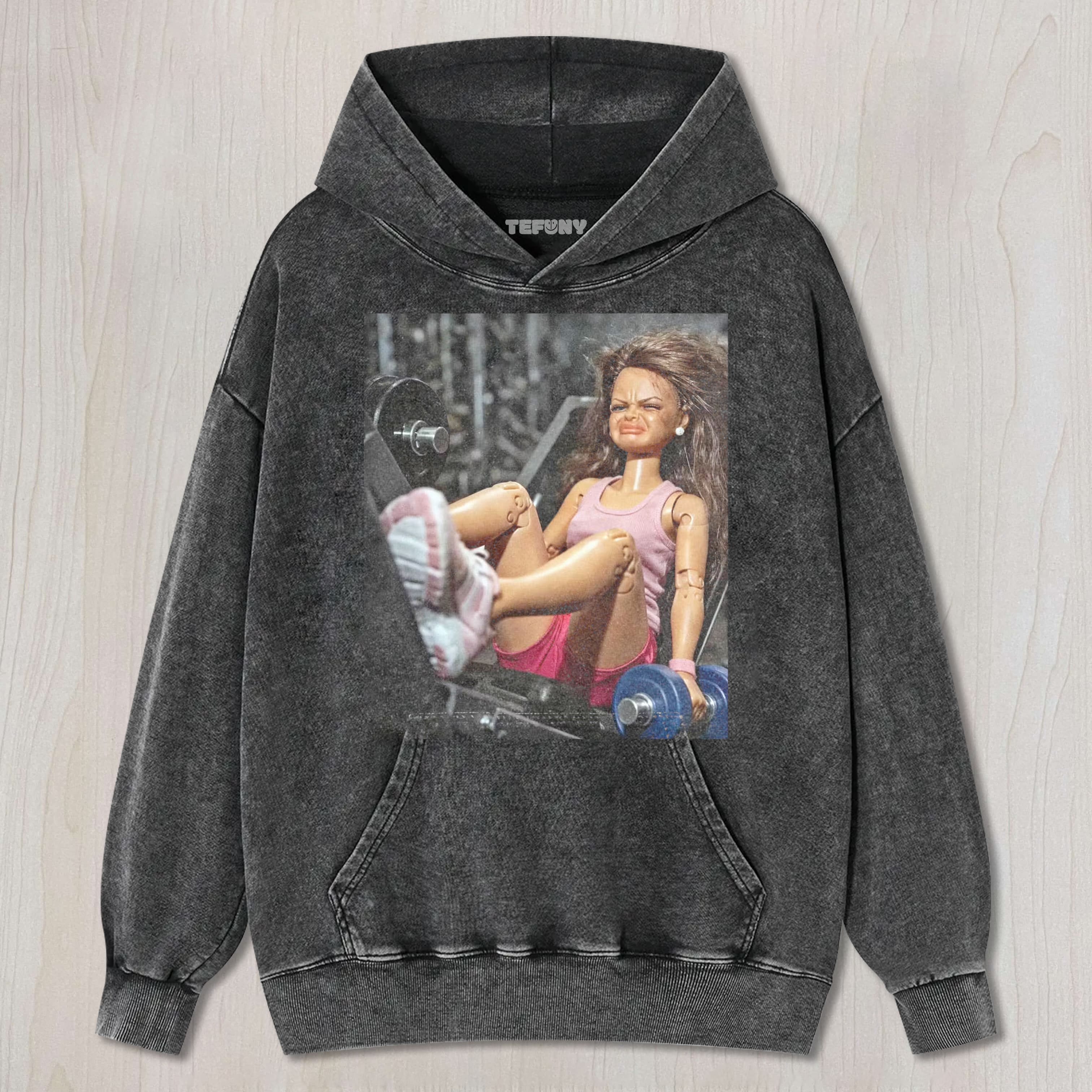 GYM DOLL GIRL FACE MEMEV1 UNISEX TEE, TANK TOP, LAYERED LS, SWEATSHIRT & HOODIE