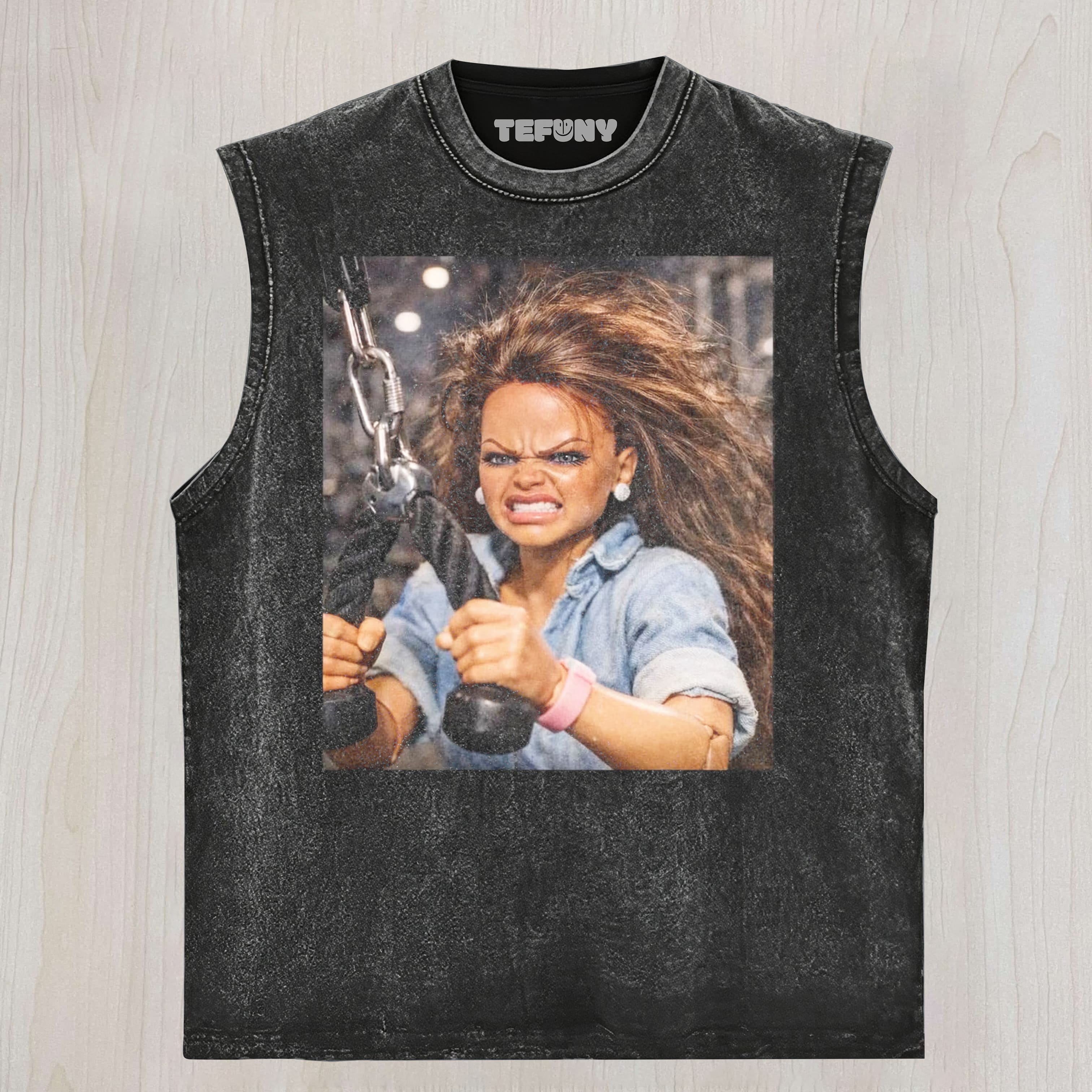 GYM DOLL GIRL FACE MEME V3 UNISEX TEE, TANK TOP, LAYERED LS, SWEATSHIRT & HOODIE