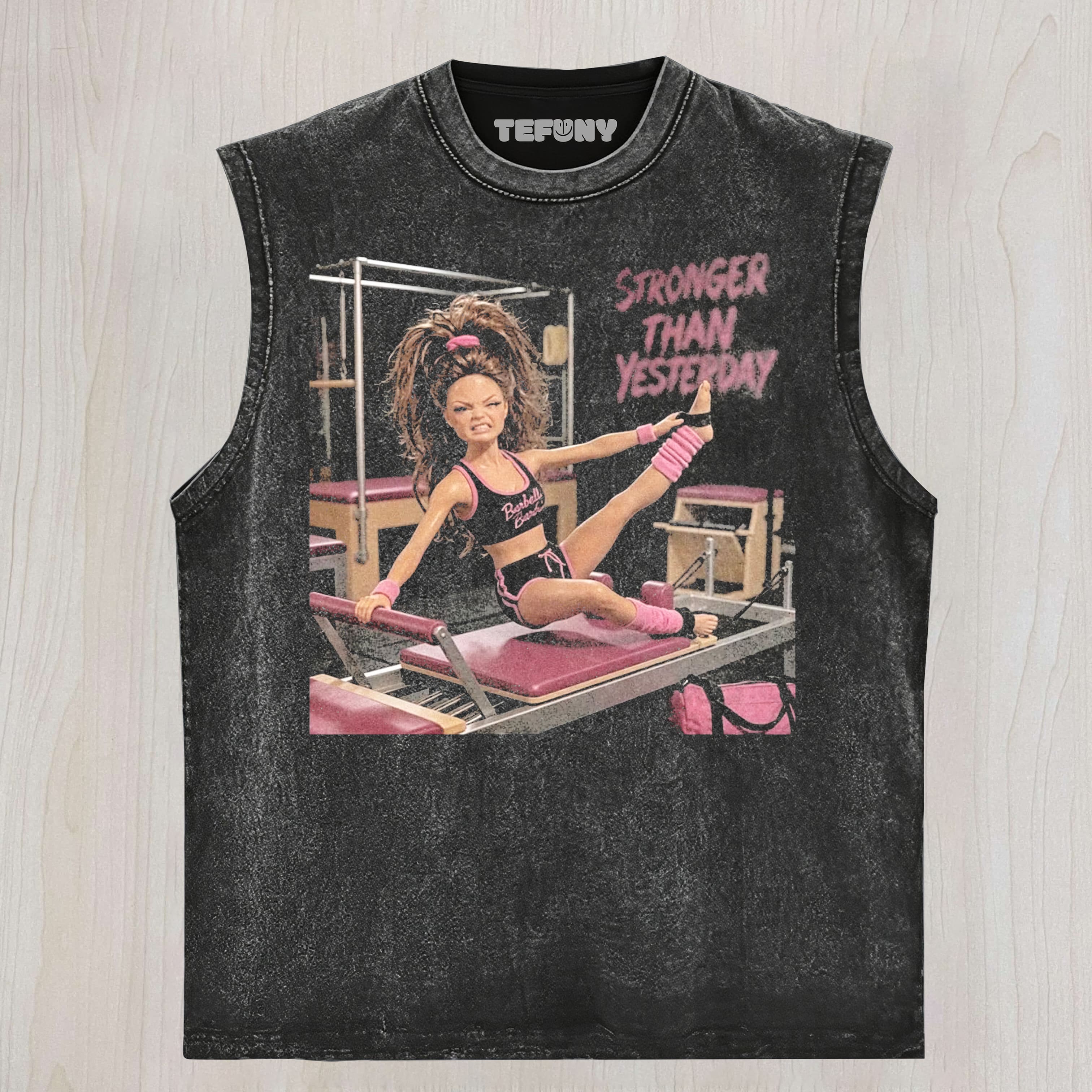 GYM DOLL GIRL FUNNY FACE MEME V10 UNISEX TEE, TANK TOP, LAYERED LS, SWEATSHIRT & HOODIE