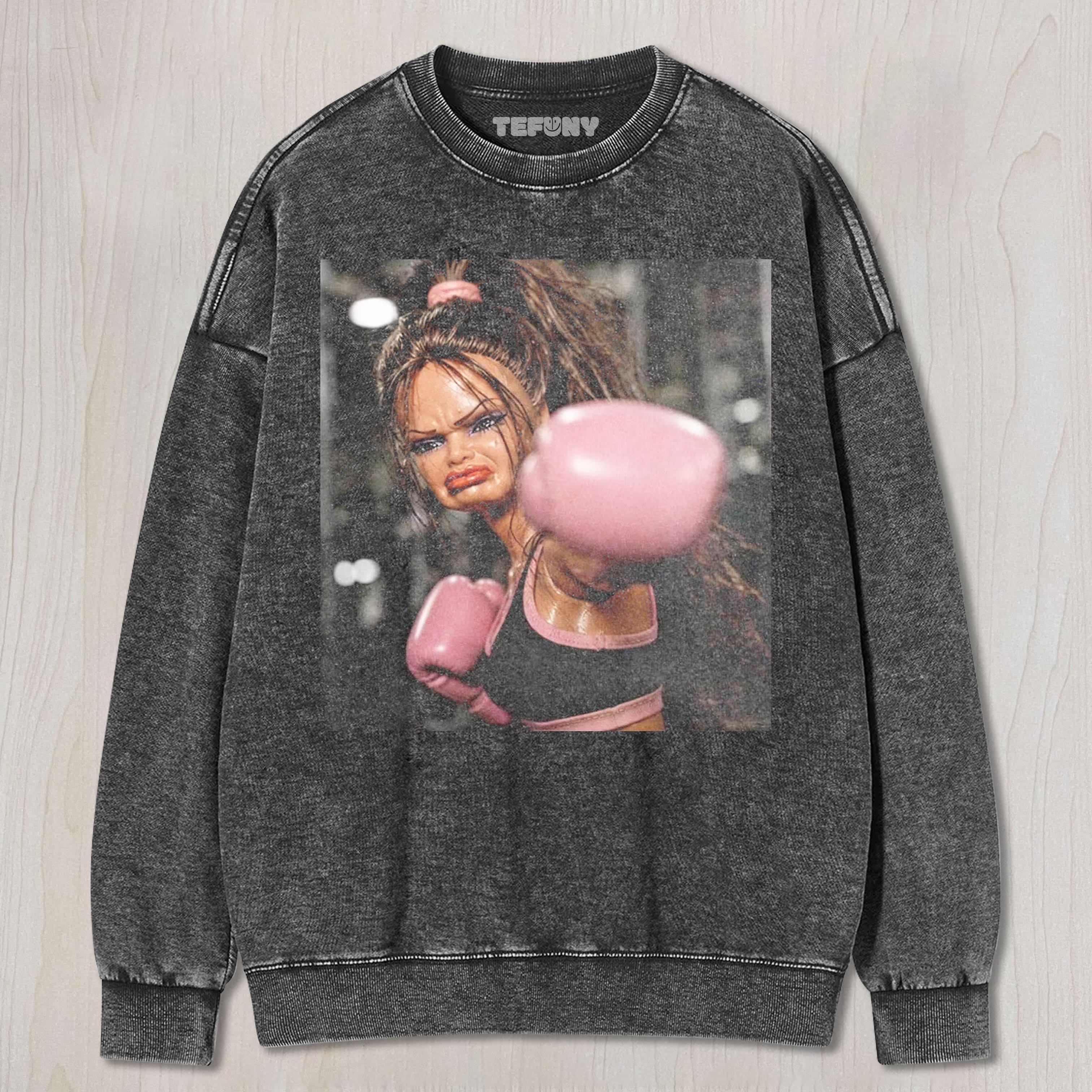 GYM DOLL GIRL FUNNY FACE MEME V12 UNISEX TEE, TANK TOP, LAYERED LS, SWEATSHIRT & HOODIE