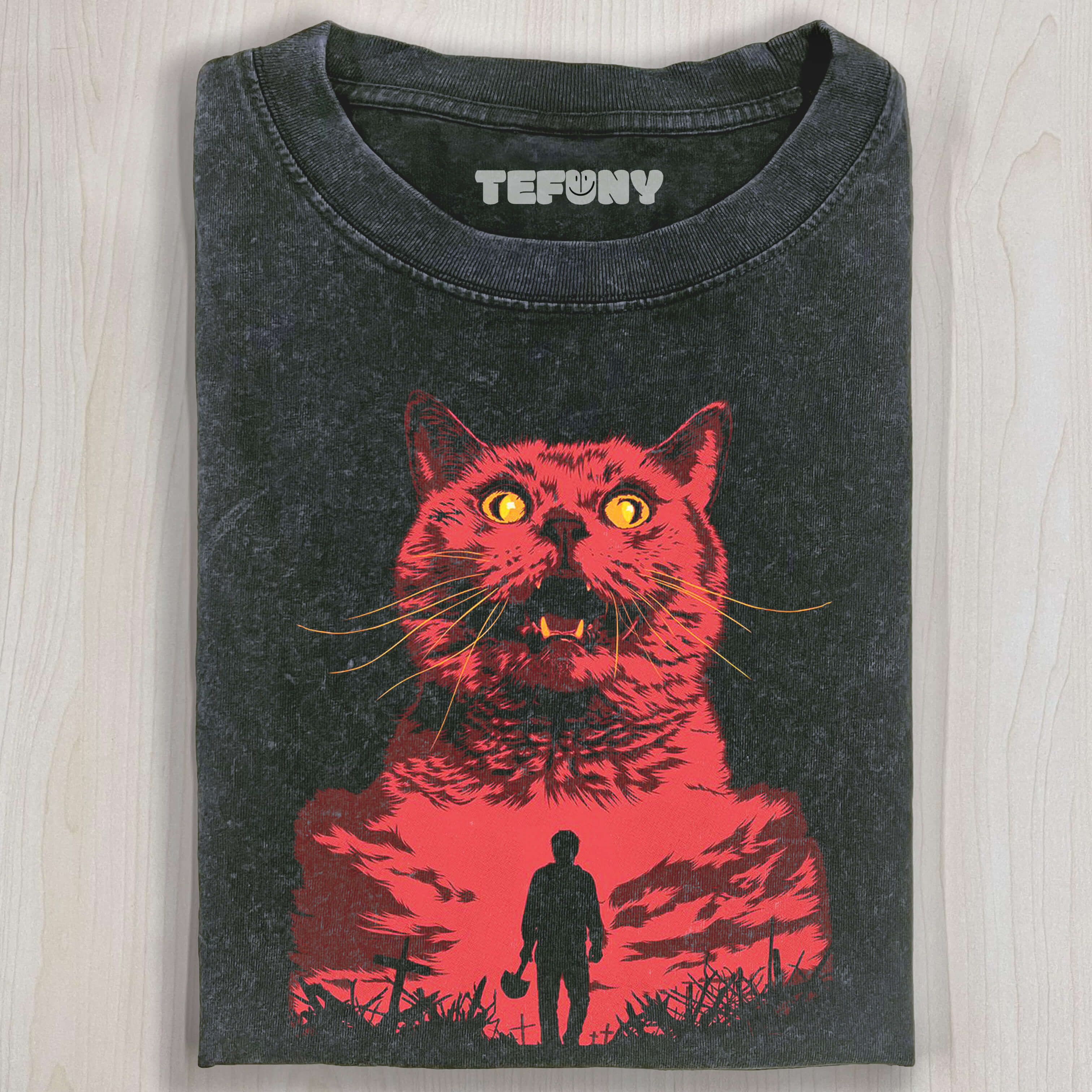 HALLOWEEN RETRO CAT V6 T-SHIRT