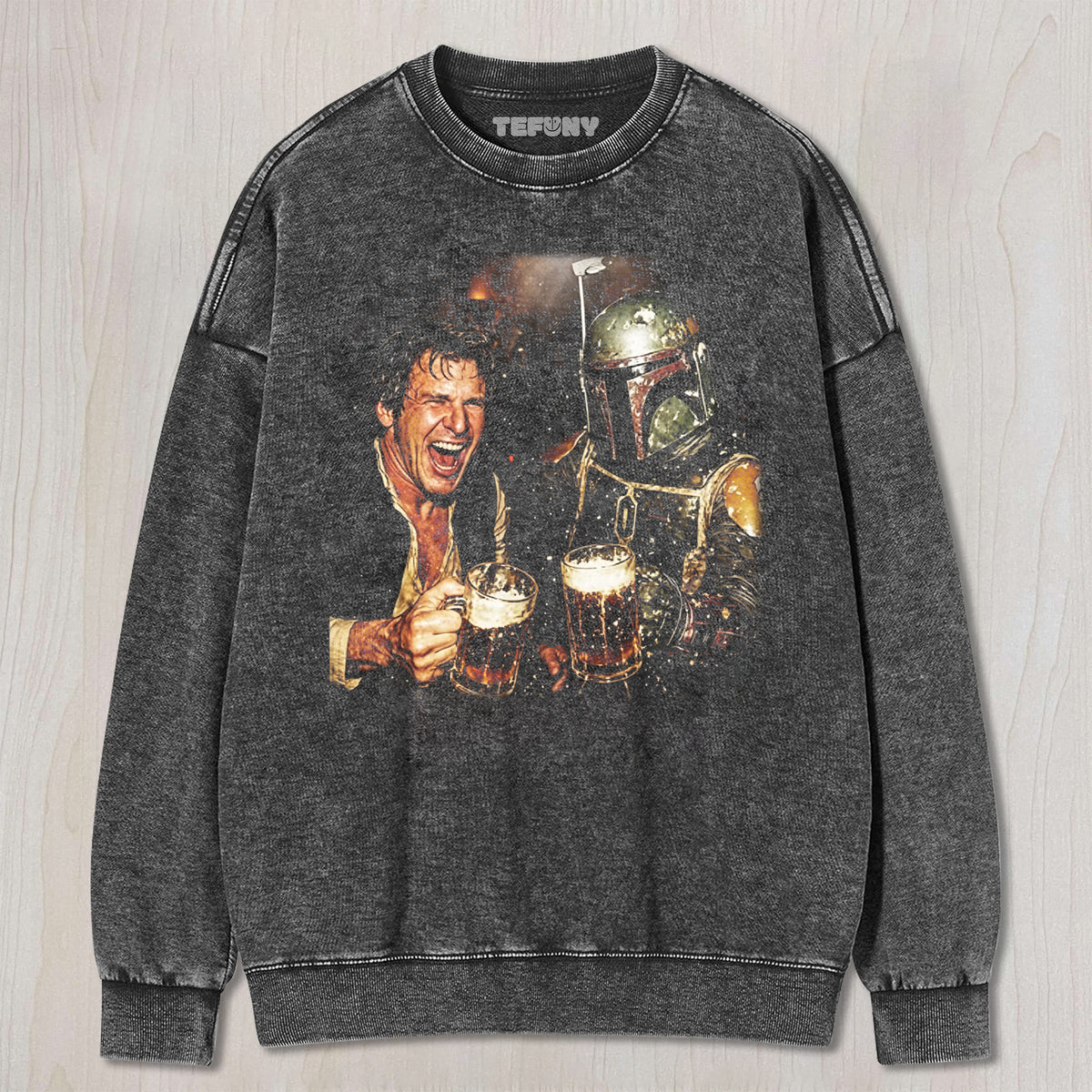 HAN SOLO AND BOBA FETT FUNNY MEME UNISEX TEE, TANK TOP, LAYERED LS, SWEATSHIRT & HOODIE