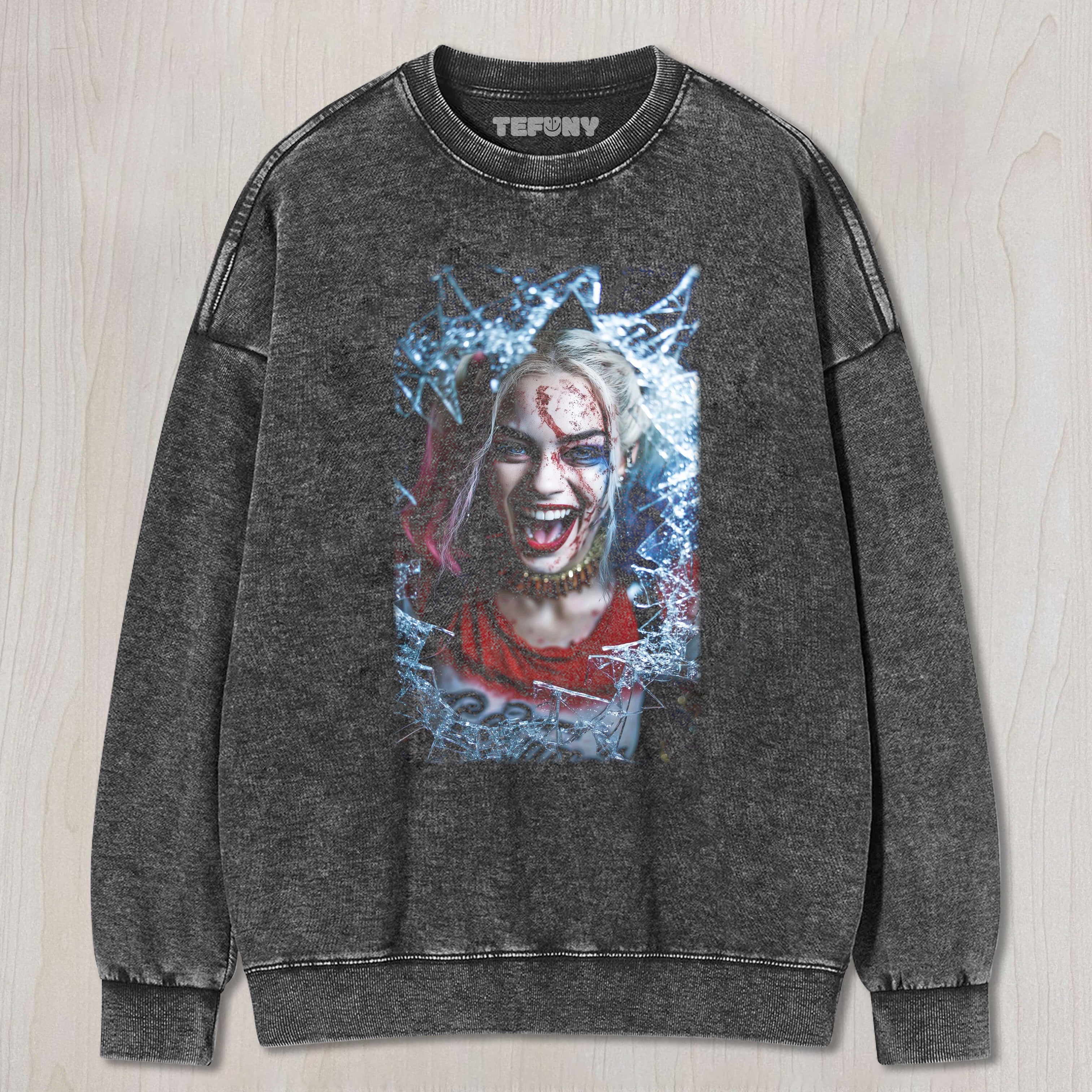 HARLEY QUINN IN THE SHATTERED MIRROR TEE & SWEAT & HOOD