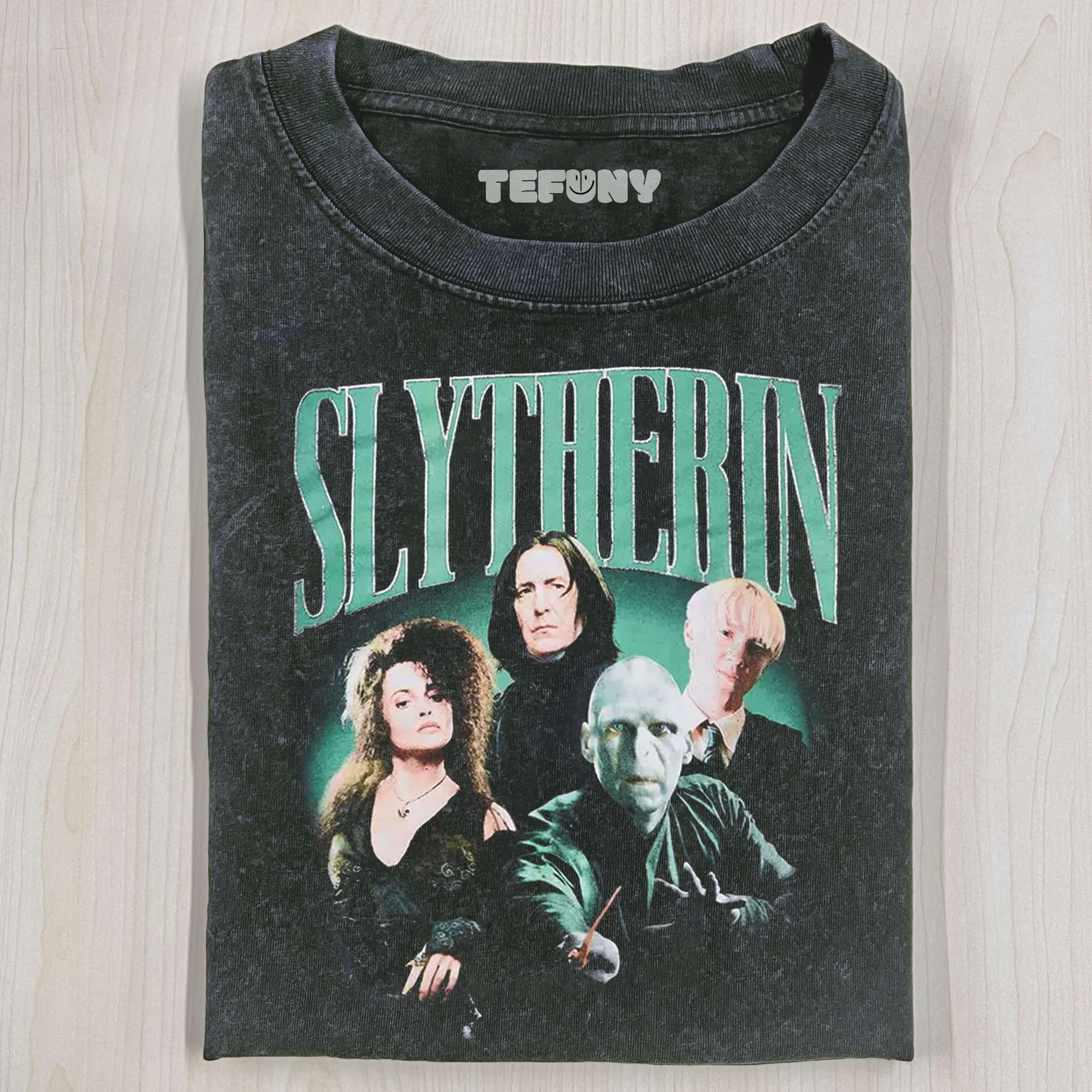 HARRY POTTER SLYTHERIN COLLAGE BOYFRIEND FIT GIRLS T-SHIRT