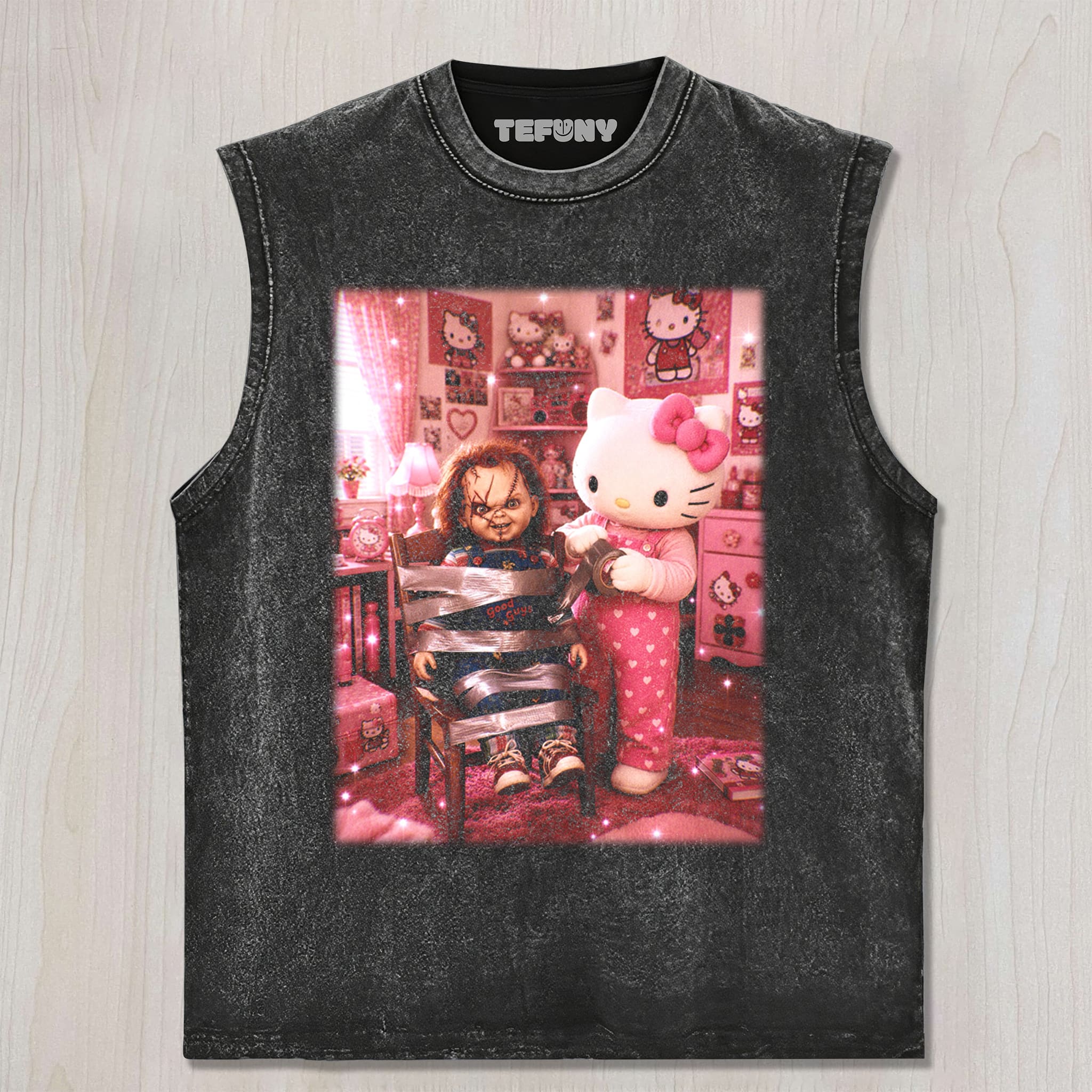 HELLO KITTY AND HORROR UNISEX TEE, TANK TOP, LAYERED LS, SWEATSHIRT & HOODIE