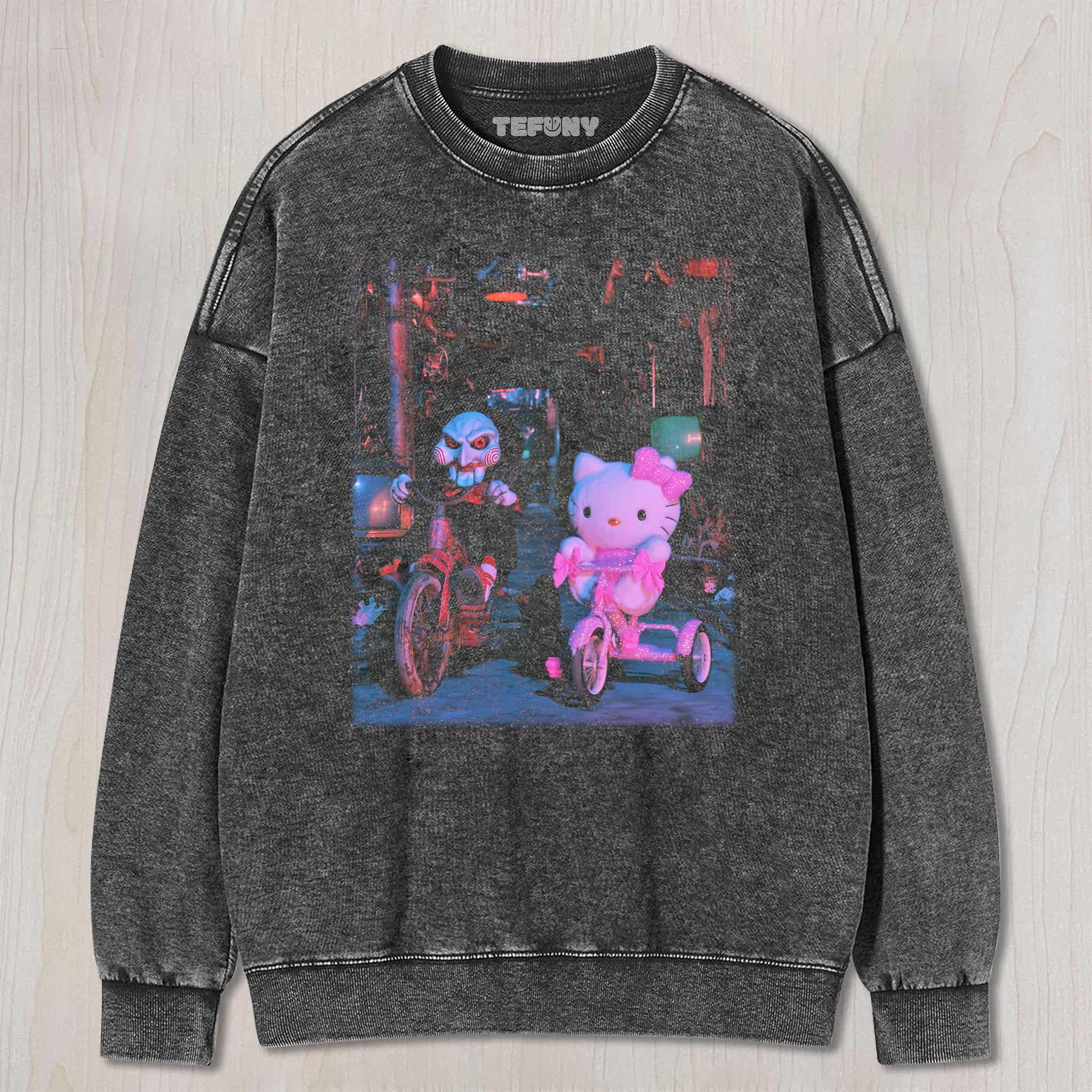 HELLO KITTY AND HORROR V1 UNISEX TEE, TANK TOP, LAYERED LS, SWEATSHIRT & HOODIE