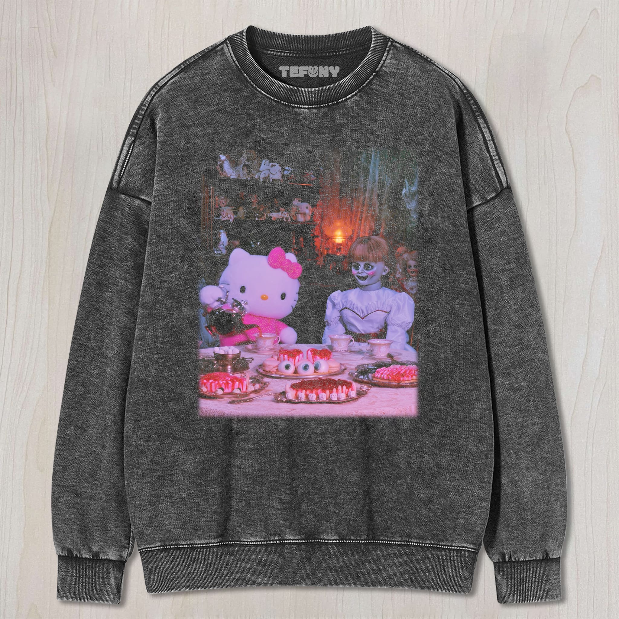 HELLO KITTY AND HORROR V3 UNISEX TEE, TANK TOP, LAYERED LS, SWEATSHIRT & HOODIE