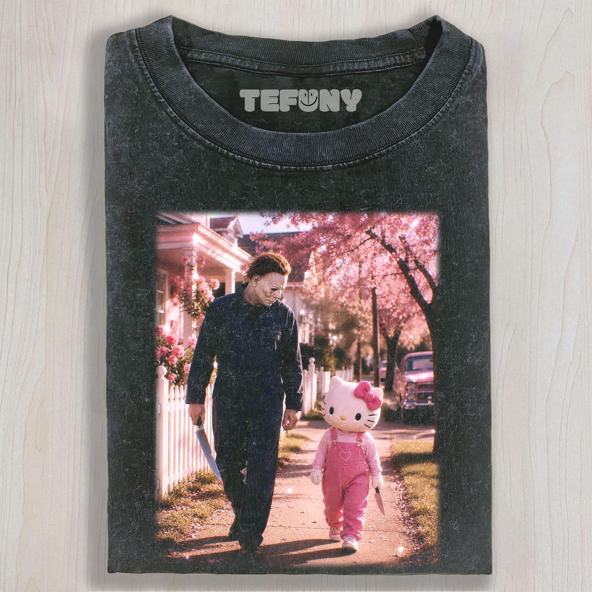 HELLO KITTY AND HORROR V9 UNISEX TEE, TANK TOP, LAYERED LS, SWEATSHIRT & HOODIE