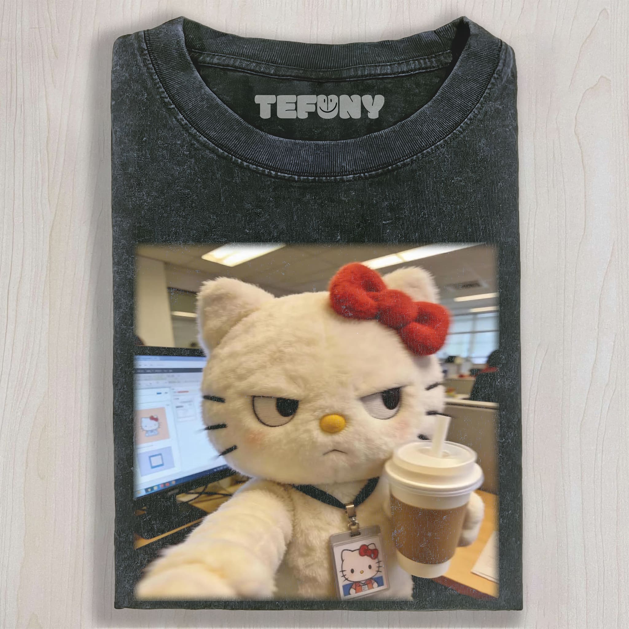HELLO KITTY AT WORK UNISEX TEE, TANK TOP, LAYERED LS, SWEATSHIRT & HOODIE