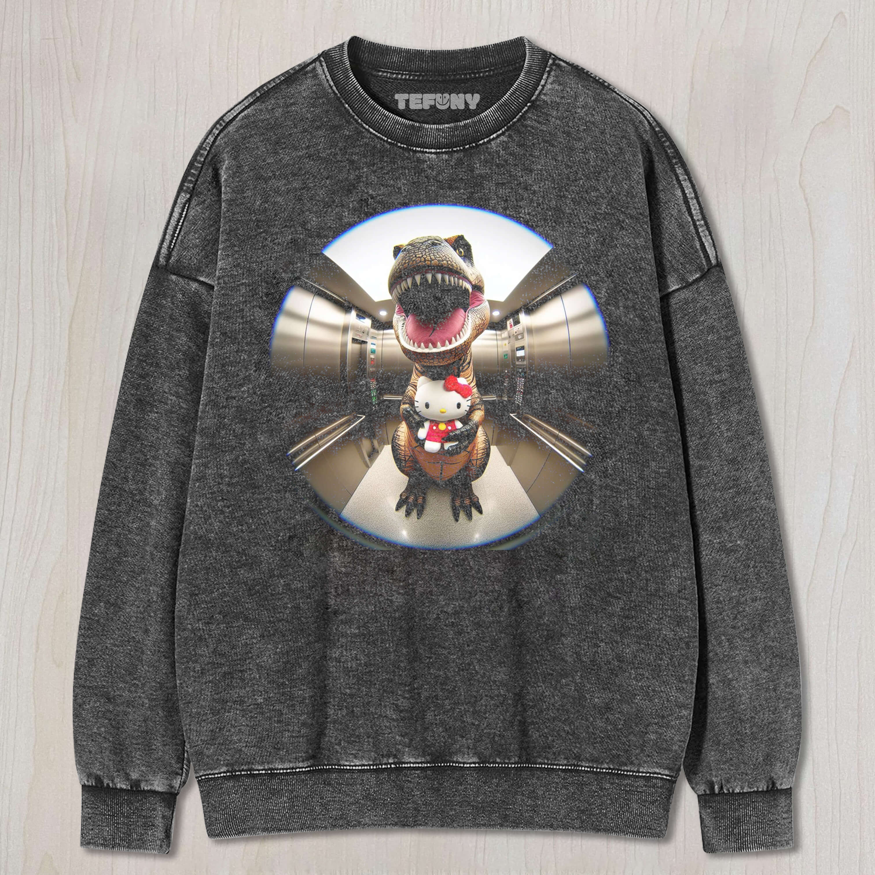 HELLO KITTY DINOSAUR KAIJU TEE & SWEAT & HOOD