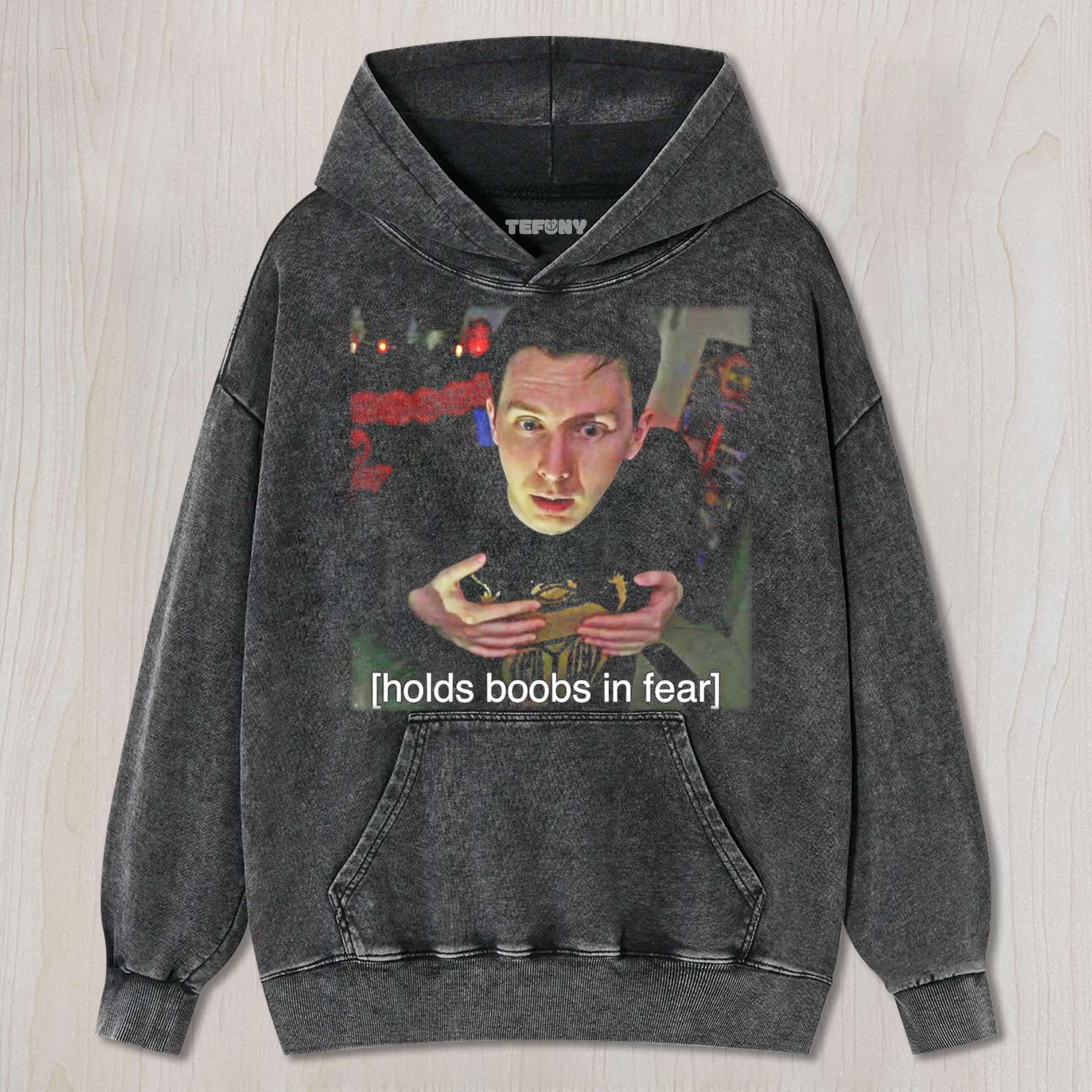 HOLDS BOOBS IN FEAR T-SHIRT